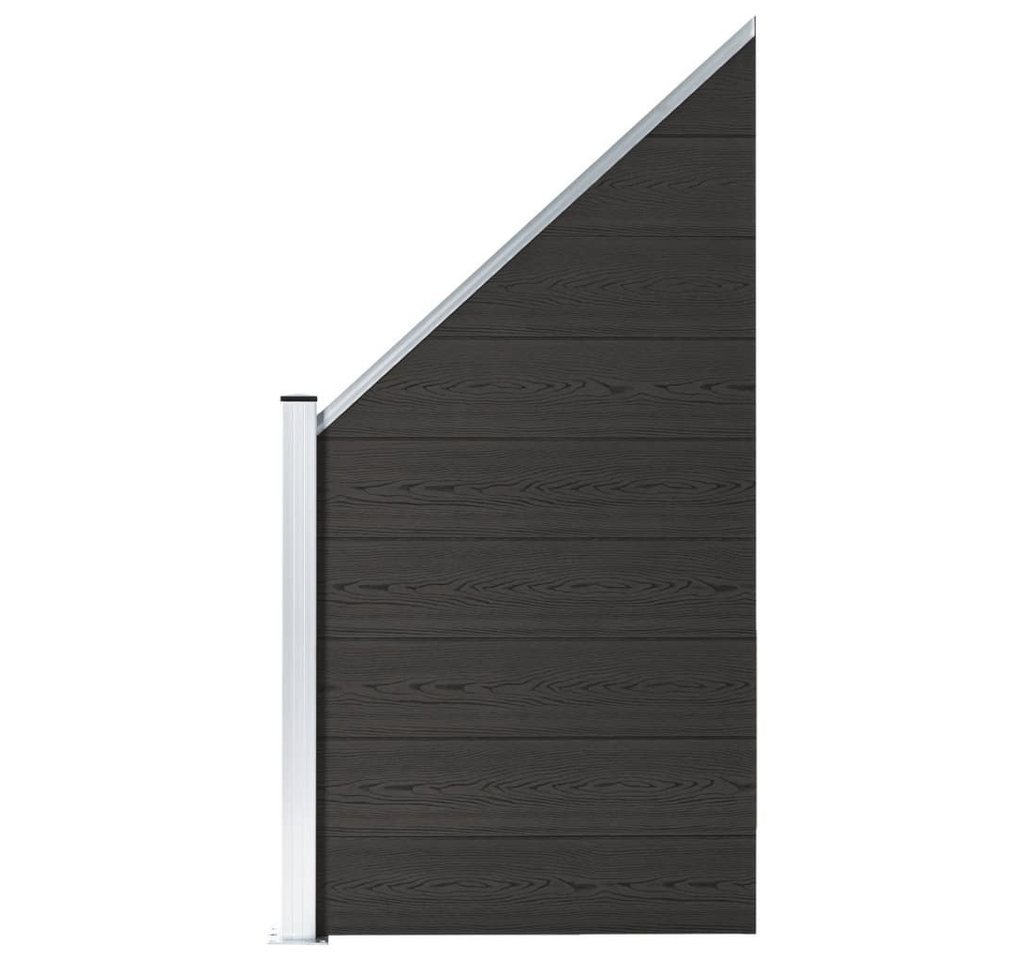 Thumbnail - vidaXL Gartenzaun, Zaunelement WPC 95x(105-180) cm Schwarz