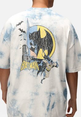 Recovered Print-Shirt Recovered - T-Shirt - Batman Split Grahic - Tie-Dye blau-weiß