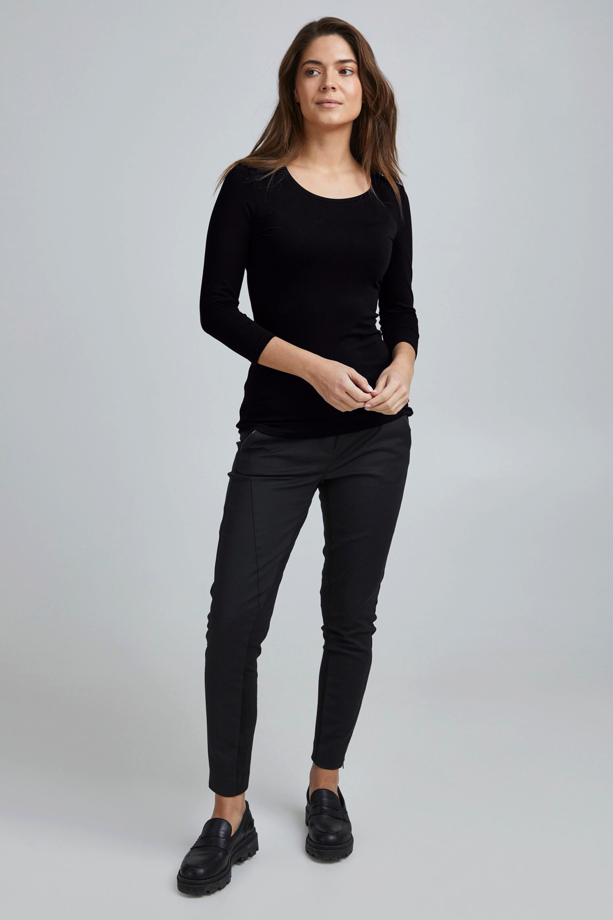 fransa 3/4-Arm-Shirt Kiksen 2 (1-tlg) Plain/ohne günstig online kaufen