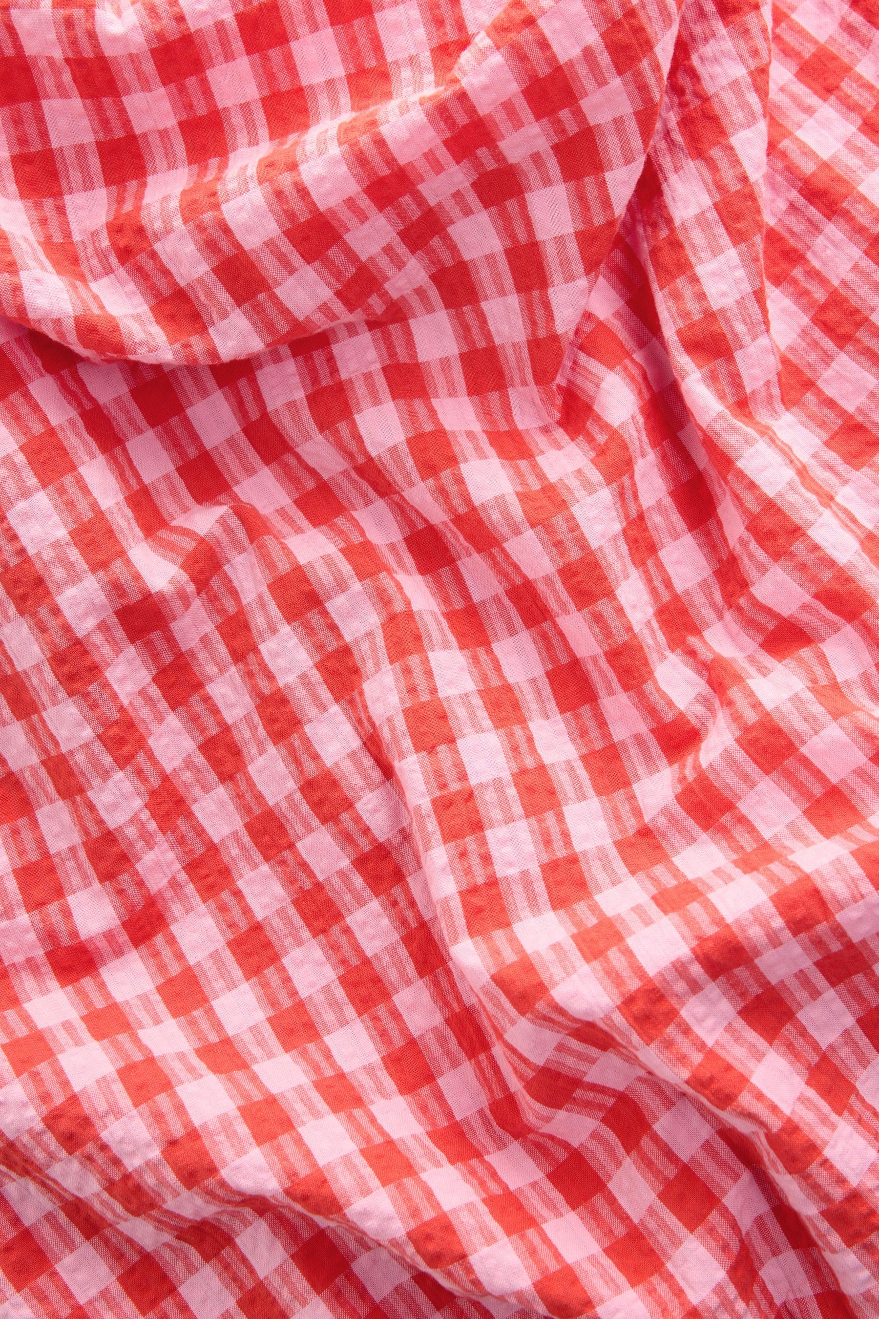 Next Maxikleid Gestuftes, strukturiertes Maxikleid aus Baumwolle (1-tlg)