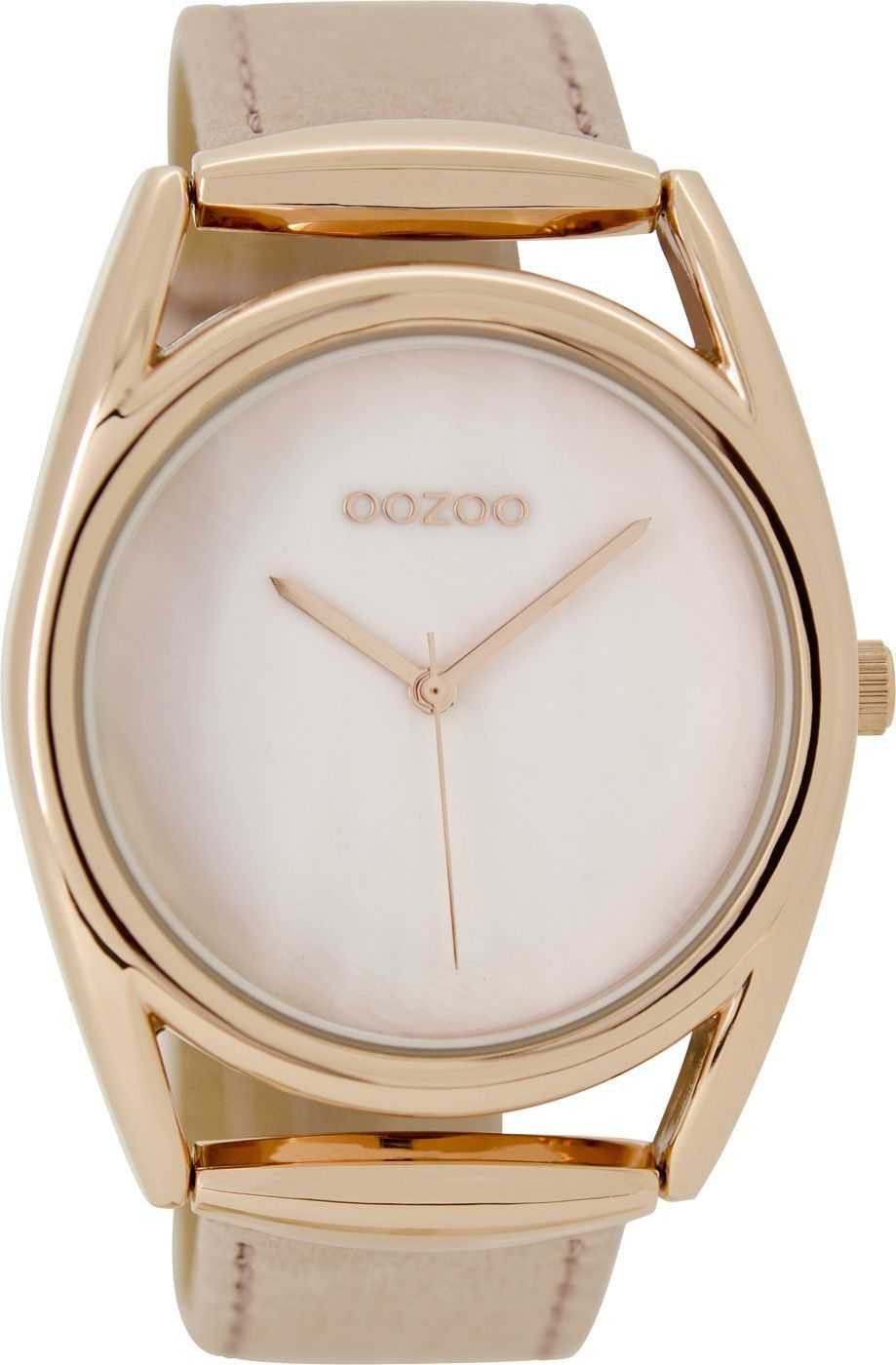 Quarzuhr Damenuhr C9166 IP-Rose Lederband Rosa 42 mm C9166