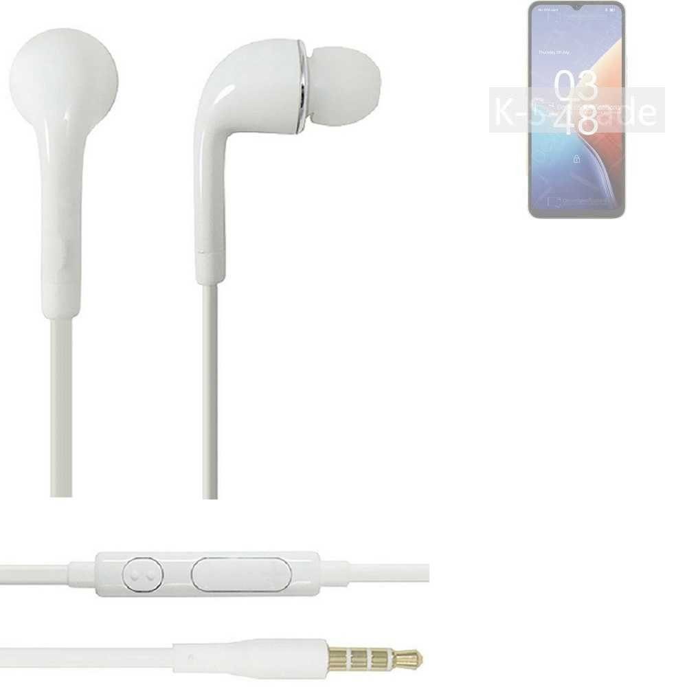 5G für u mit (Kopfhörer weiß Lautstärkeregler 3,5mm) UMIDIGI In-Ear-Kopfhörer K-S-Trade F3 Mikrofon Headset