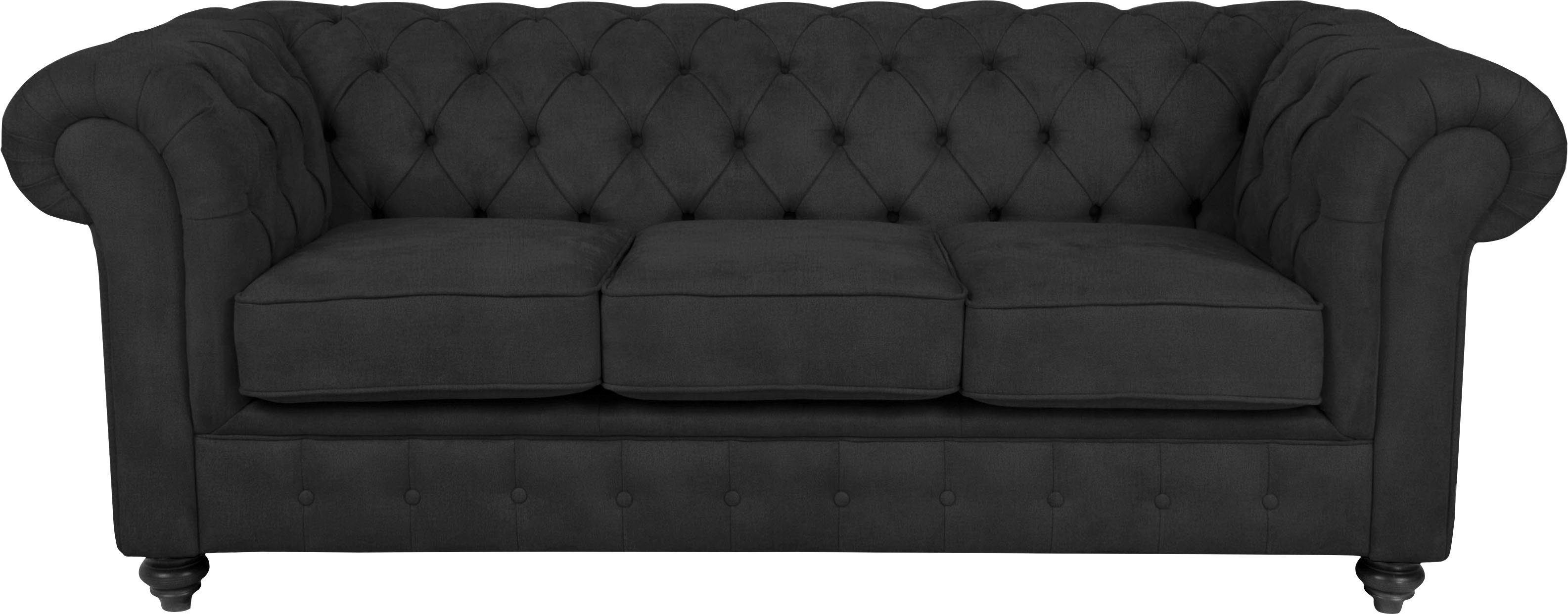 Home affaire Chesterfield-Sofa Duc 3-Sitzer, hochwertige Knopfheftung im Rü günstig online kaufen