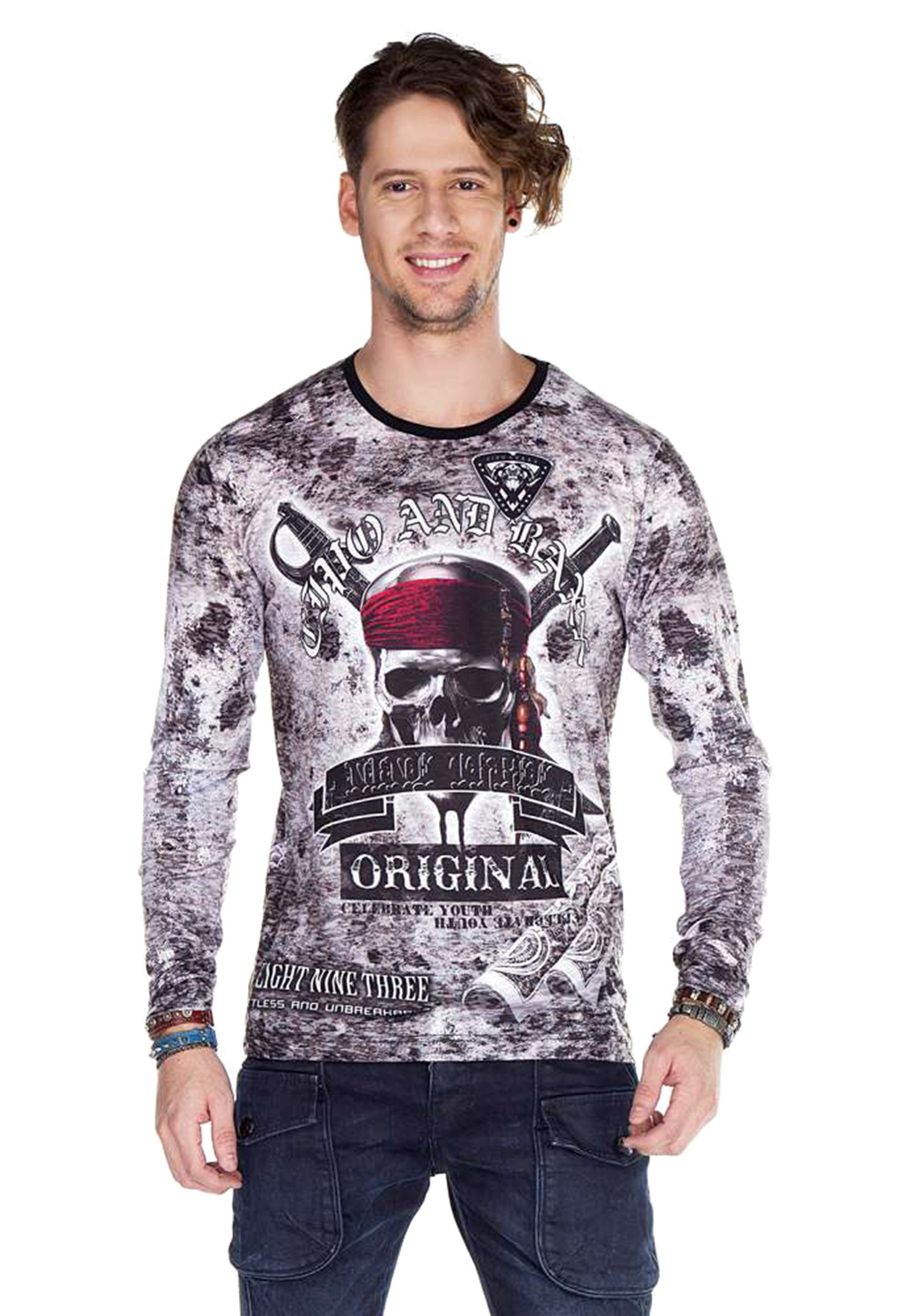 Cipo & stylischem Baxx Sweatshirt mit Allover-Print