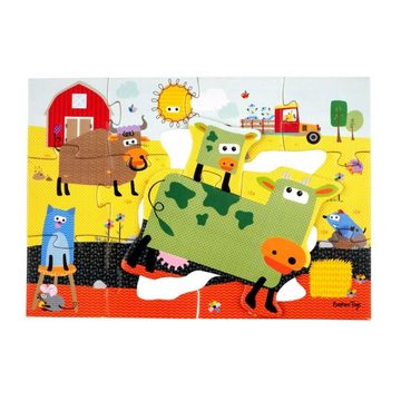 suebidou Puzzle Holzpuzzle-Set 4 Puzzlespiele mit je 36 Teilen für Kinder, 36 Puzzleteile