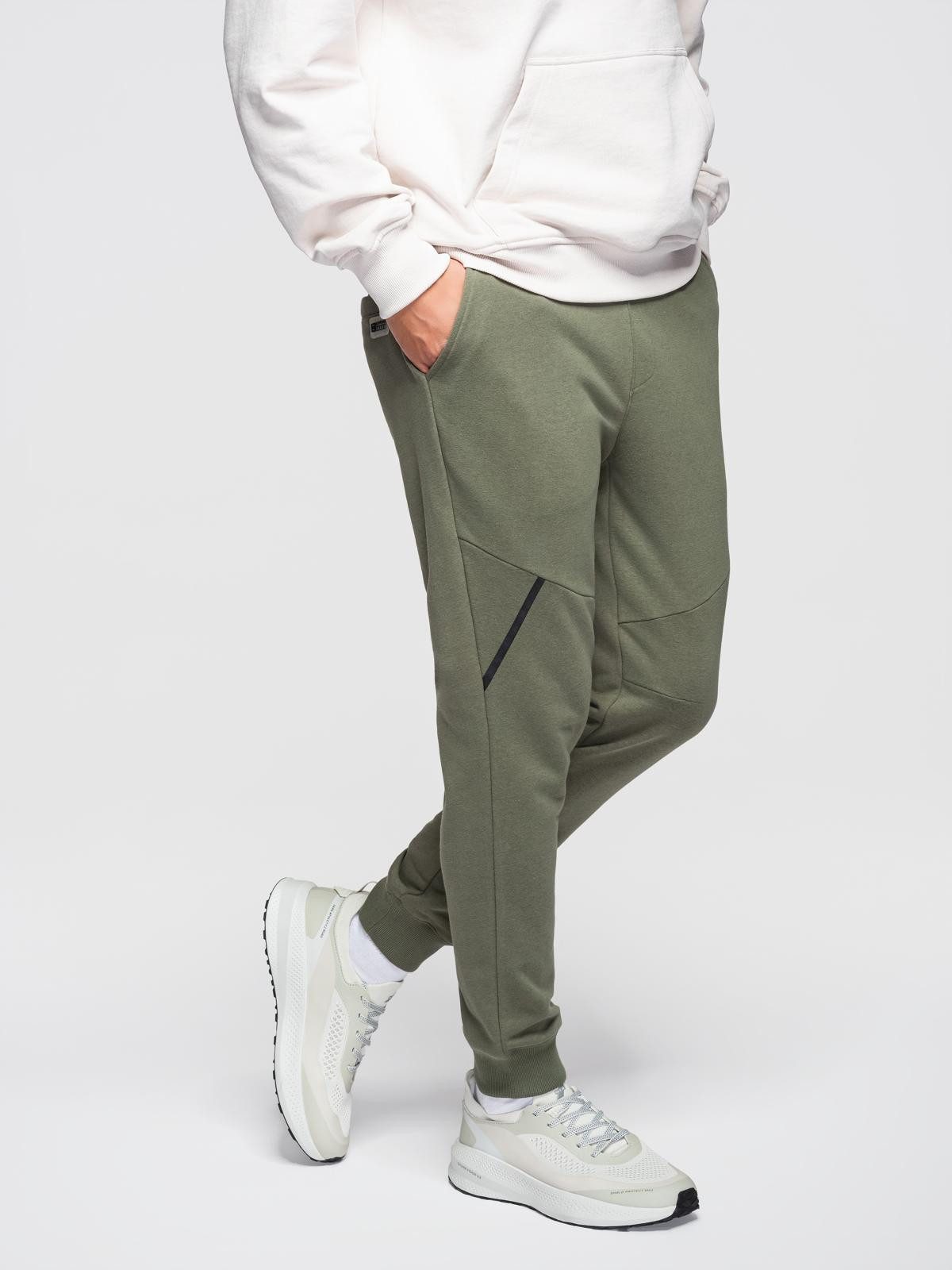 Sweathose Herren Joggerhose Regular Fit aus meliertem Jersey