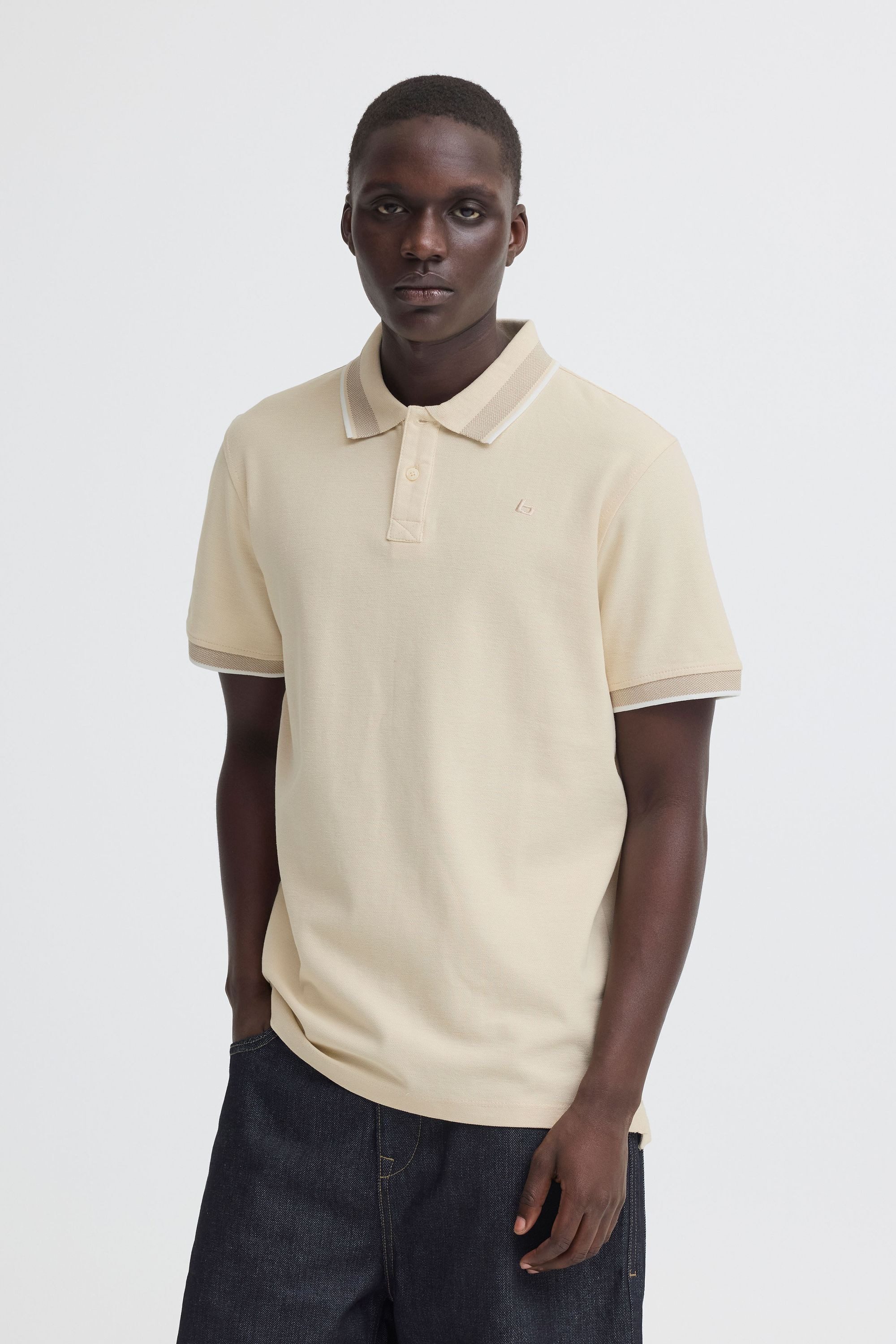 Blend Poloshirt BHFons Polo (1-tlg) Klassisches Polo-T-Shirt mit kontrastfarbenen Details