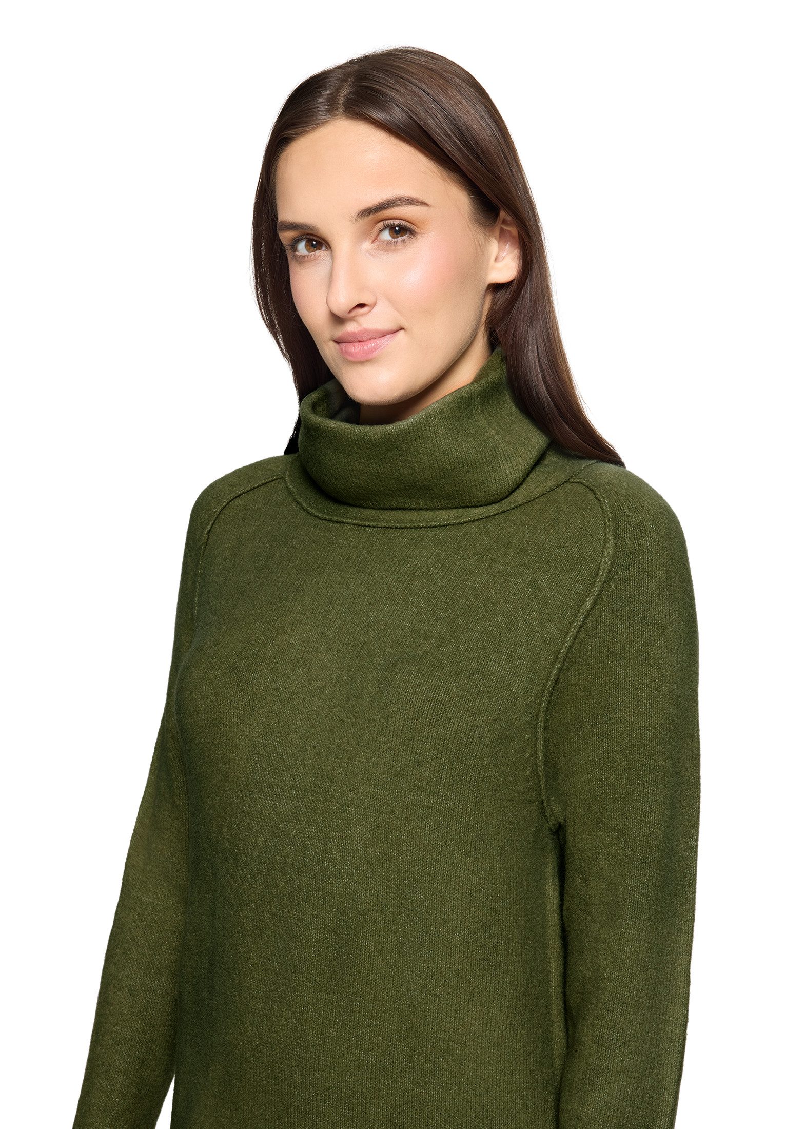 Cartoon Strickkleid Damen mit Turtle Neck