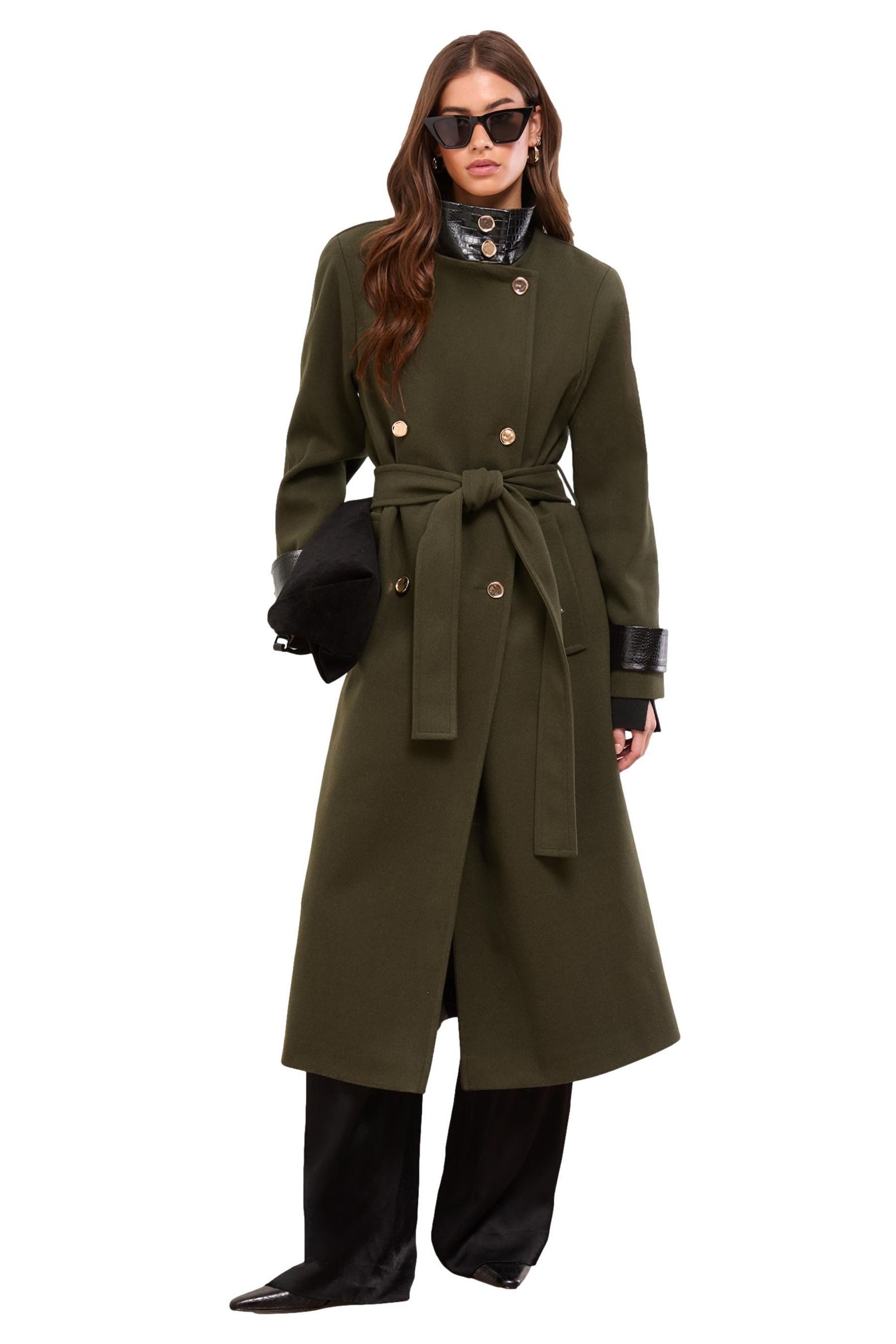 LIPSY Langmantel Lipsy Langer Mantel in Kroko-Optik, Petite (1-tlg) günstig online kaufen