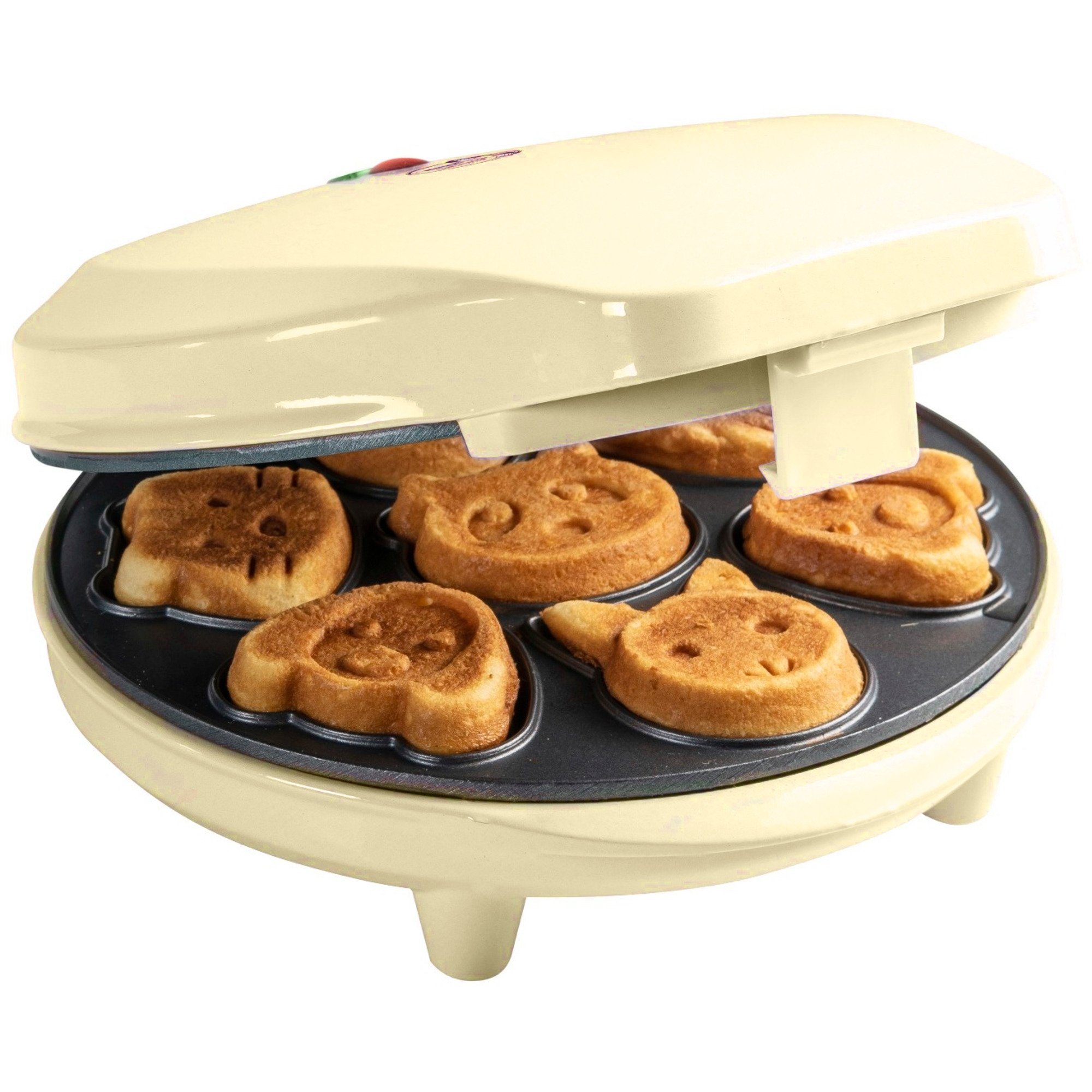 bestron Waffeleisen Mini-Cookie Maker Tiermotive AAW700V, 700 Watt