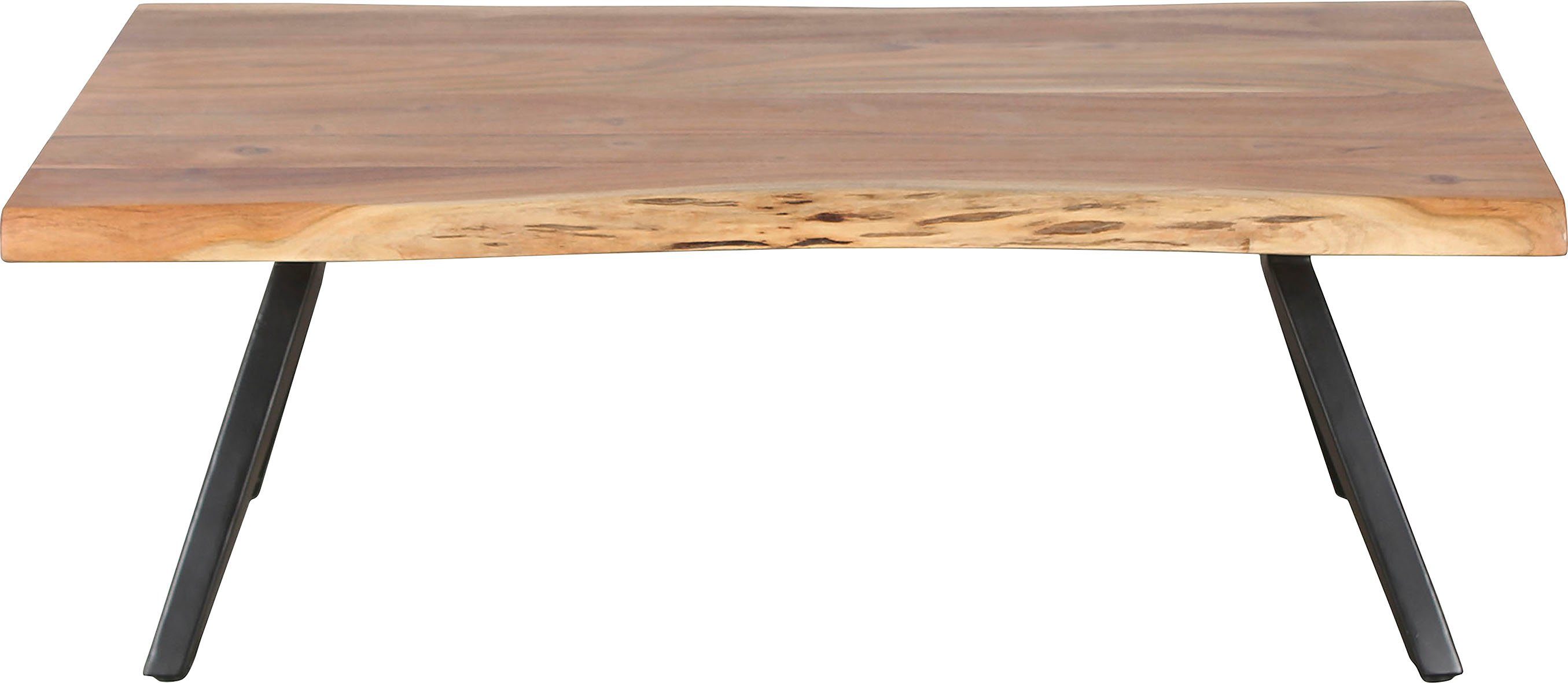 Neuankömmling byLIVING Couchtisch natürlicher mit Cheta, Massivholz Breite 35mm, Akazie aus Baumkante, 115cm