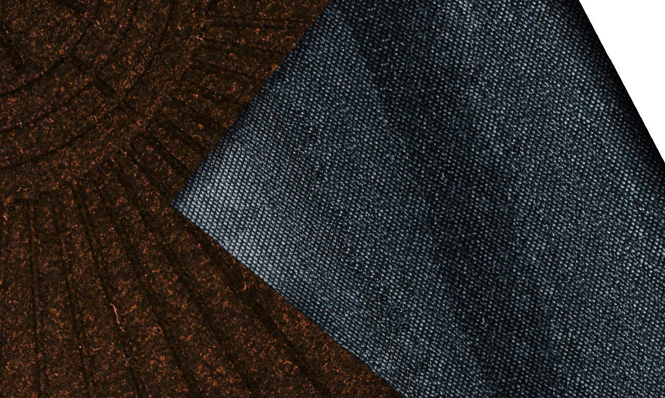 wash+dry by Kleen-Tex Fußmatte DUNE Halfmoon dark brown, halbrund, Höhe: 8 mm, Schmutzfangmatte, rutschhemmend, In- und Outdoor geeignet, waschbar