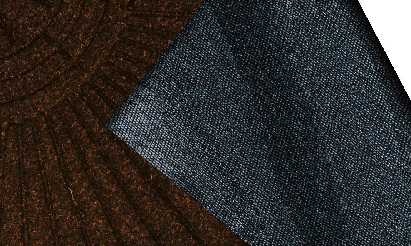 Fußmatte DUNE Halfmoon rutschhemmend, waschbar Outdoor dunkelbraun dark Schmutzfangmatte, Höhe: mm, by Kleen-Tex, brown, geeignet, wash+dry 8 und halbrund, In