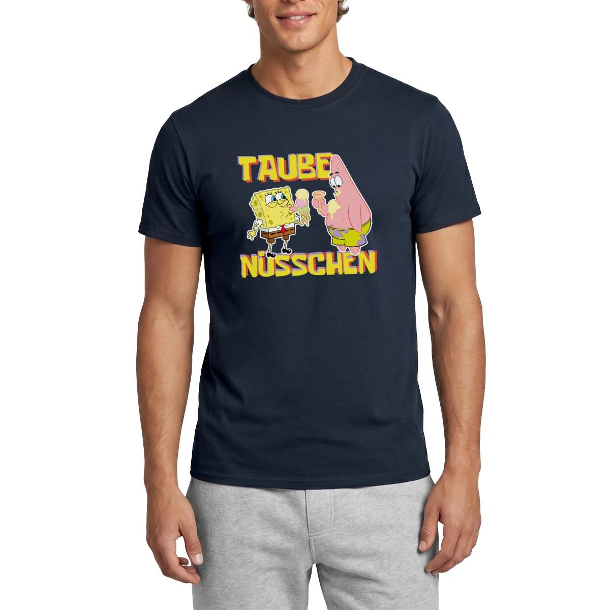 Spreadshirt T-Shirt SpongeBob Schwammkopf Taube Nüsschen Patrick Eis Männer T-Shirt (1-tlg)