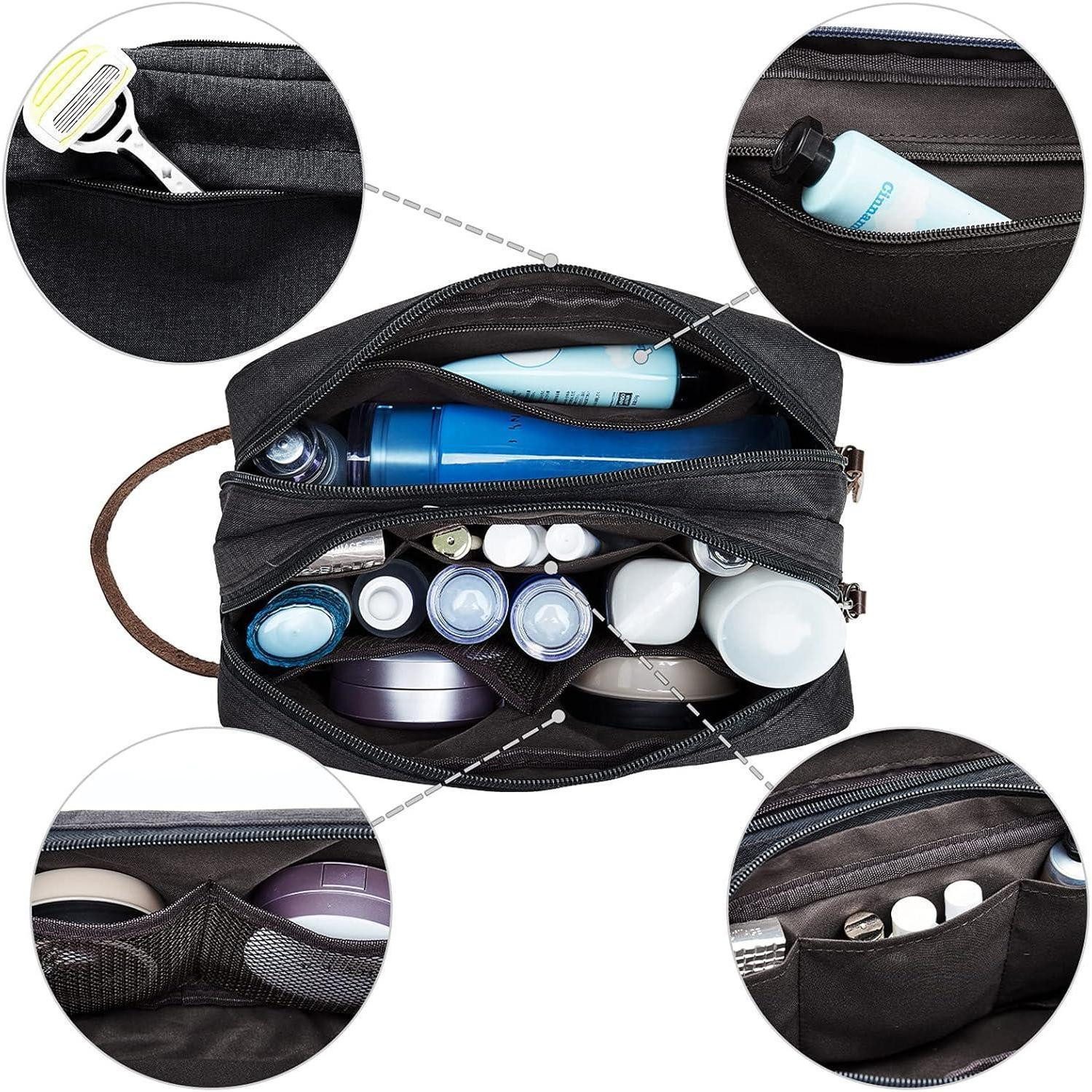 LuxusKollektion Kulturbeutel Kulturbeutel Herren Reise Kosmetiktasche Damen B Schwarz