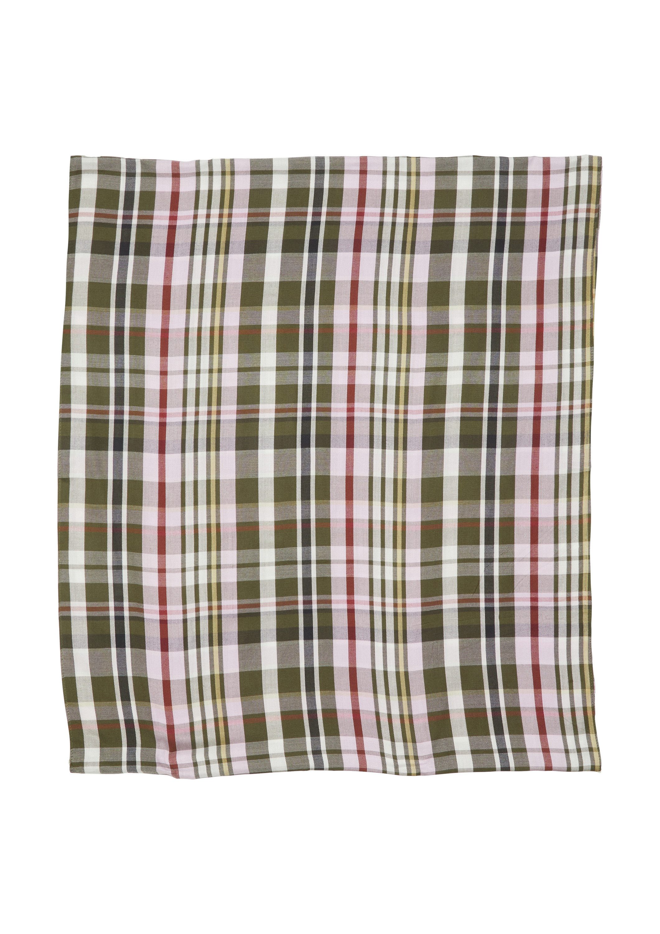 s.Oliver Loop Snood, Karierter Loop-Schal aus Modalmix