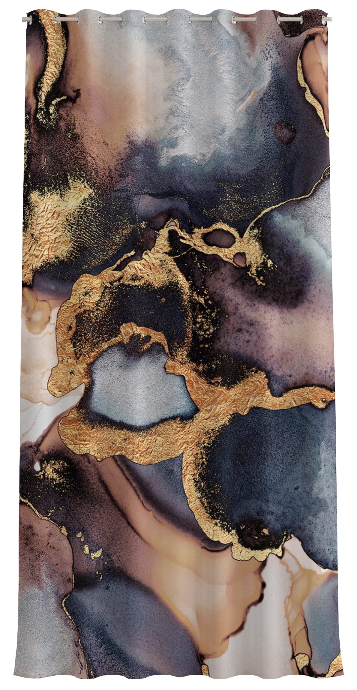 Bilderdepot24 Outdoorvorhang Wetterfest Gardinen Abstrakt Modern Marmor Aquarell Gold (1 St), Ösen, blickdicht, Outdoor-geeigneter Vorhangstoff 370 g/m², Outdoor Vorhang Balkon Terrasse Verdunkelungs Vorhänge Sonnenschutz