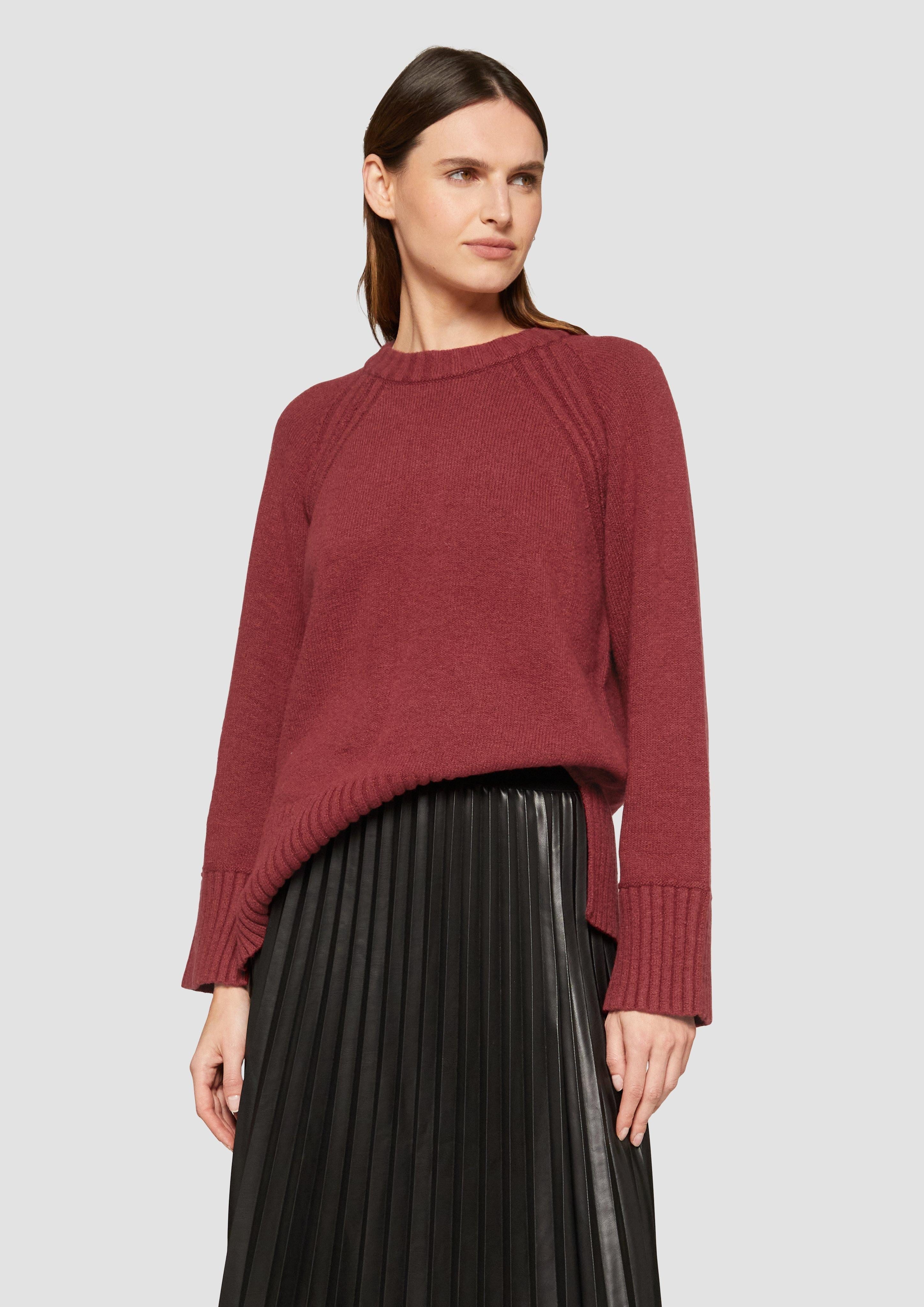 s.Oliver Strickpullover Strickpullover mit Raglanärmeln und günstig online kaufen