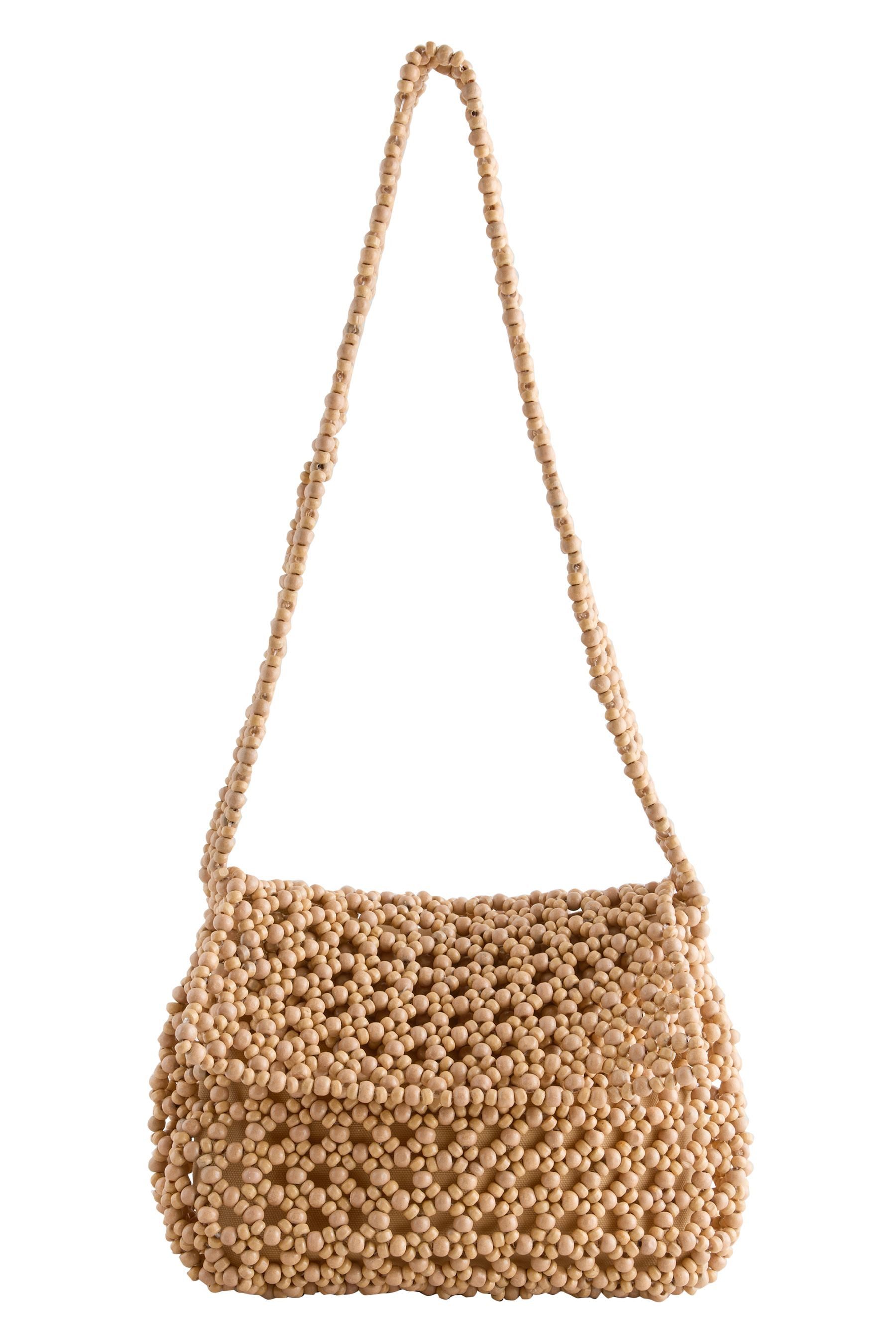 Next Schultertasche Perlenbestickte Schultertasche aus 100 % günstig online kaufen