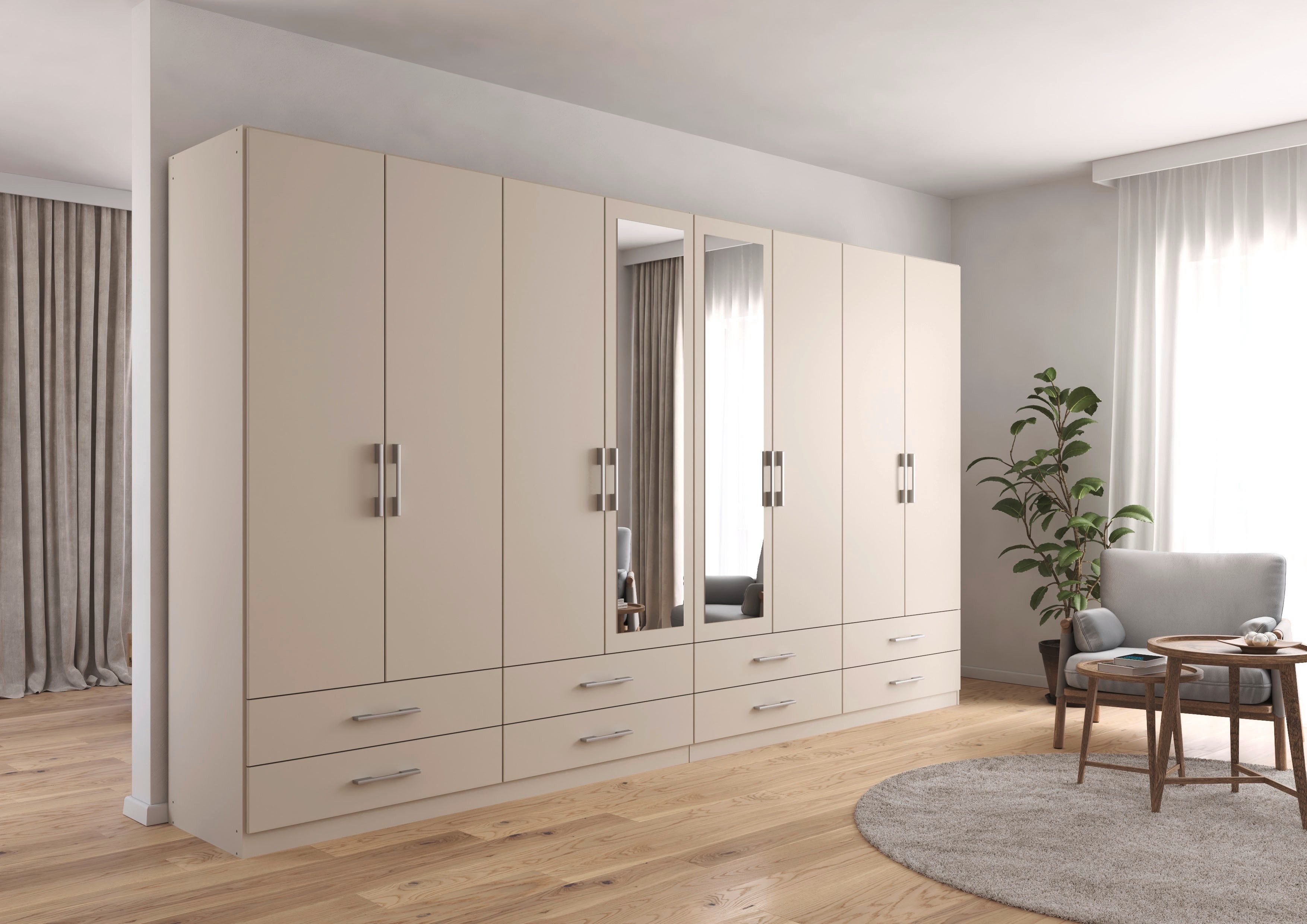 rauch Kleiderschrank Schrank Garderobenschrank Mehrzweckschrank Schlafzimmer HERSBRUCK (3 verschiedene Ausstattungen BASIC/CLASSIC/PREMIUM (inkl. SOFT-CLOSE) mi – Bild 2 von 5