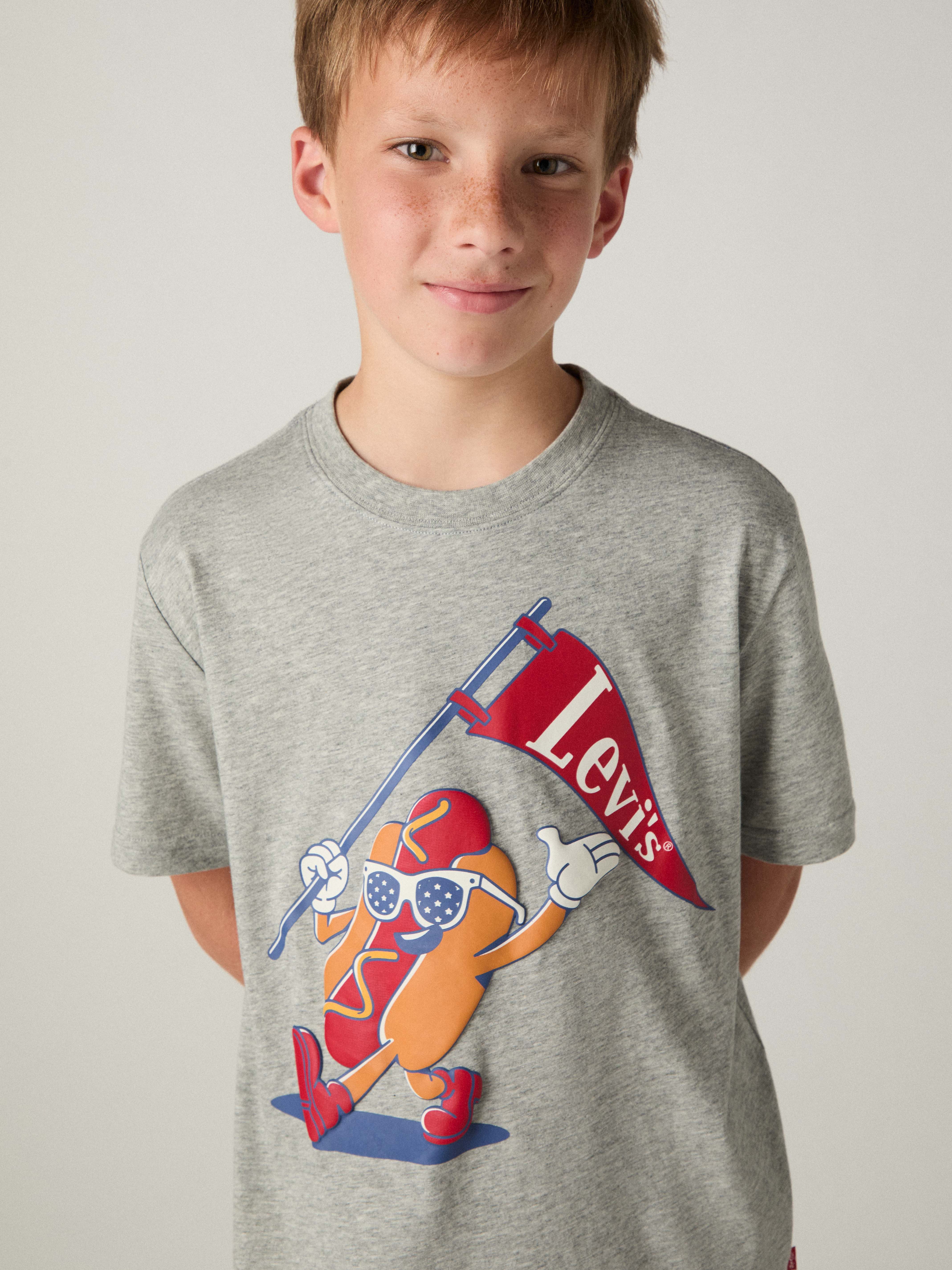 Levi's® Kids T-Shirt LVB PARADING HOT DOG TEE for Boys, mit Logoprint, meliert