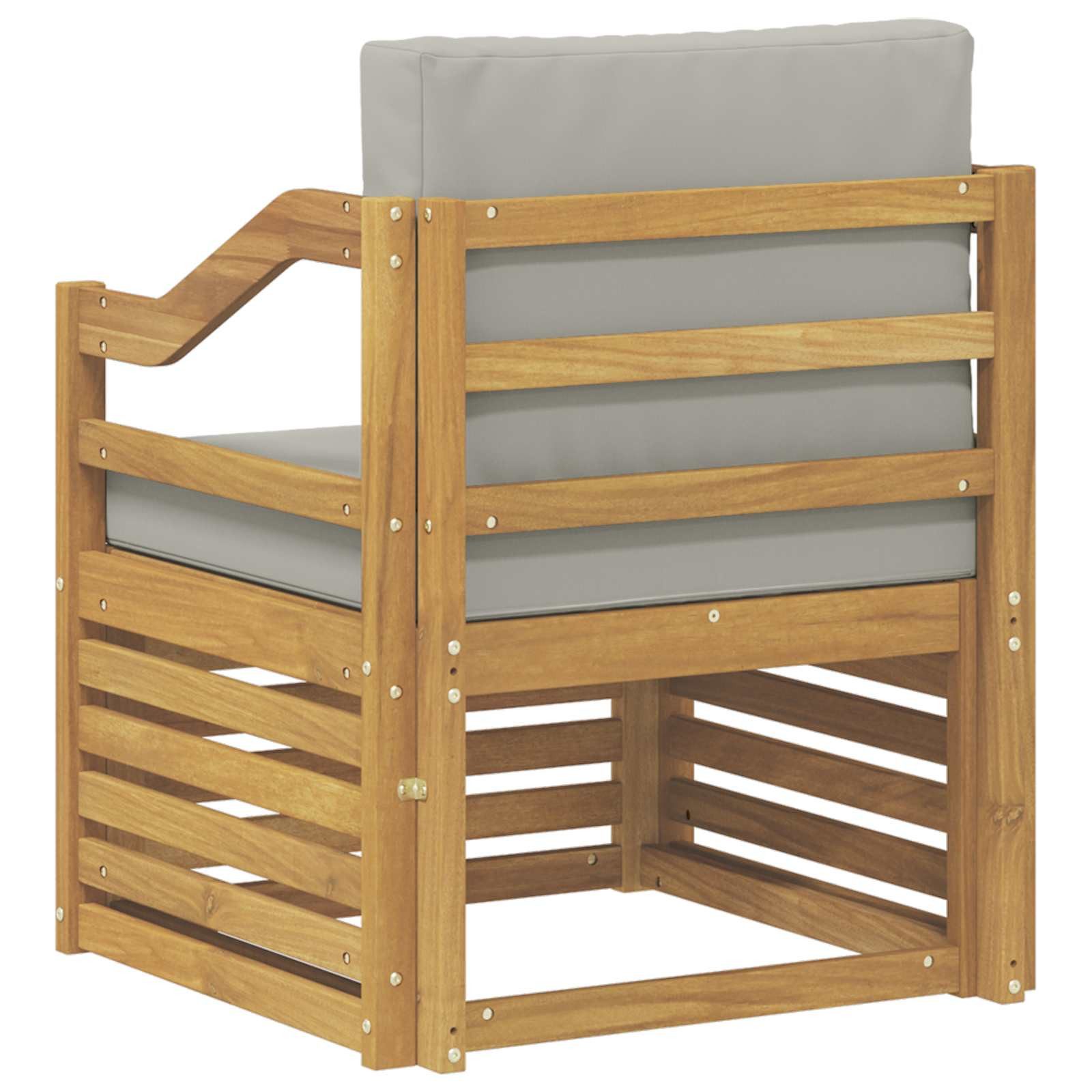 vidaXL Sofaelement Outdoor-Sofa Polyester Weiß (1 St)