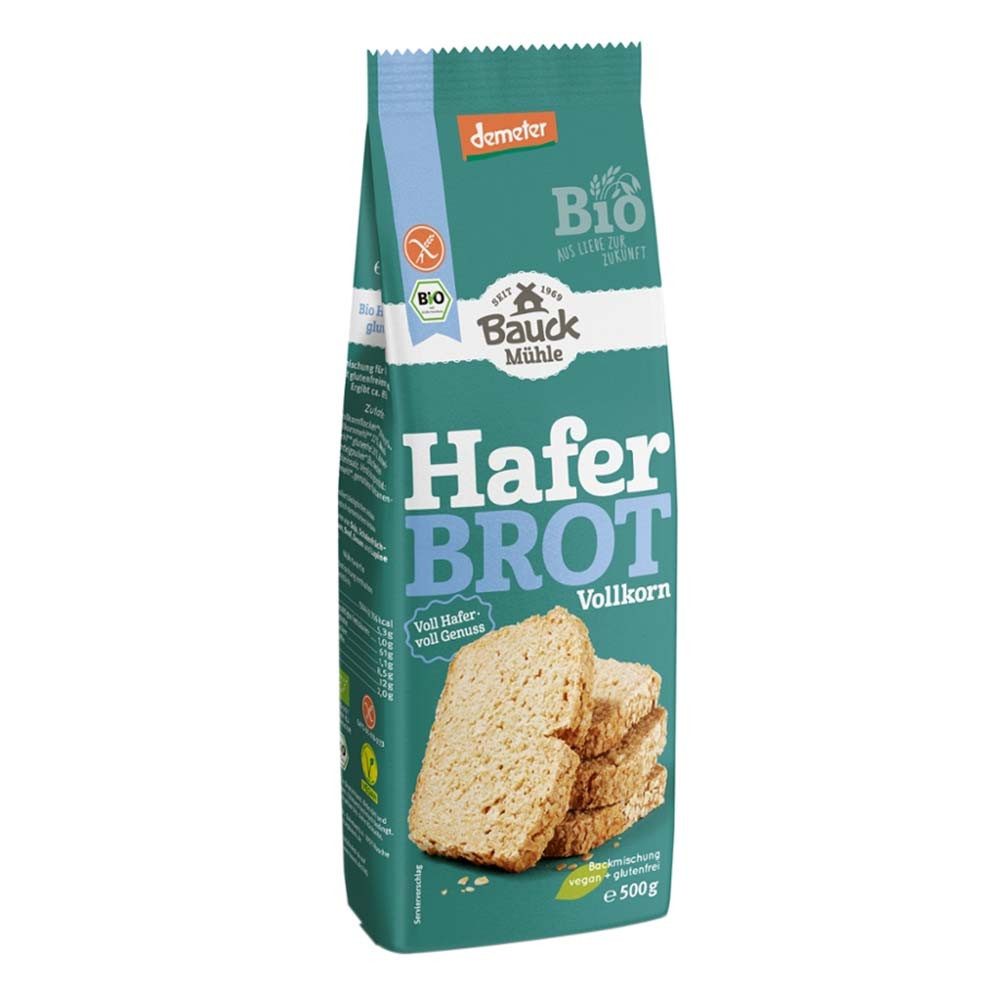 Bauck Mühle Backmischung Brotbackmischung - Hafer Brot Vollkorn 500g