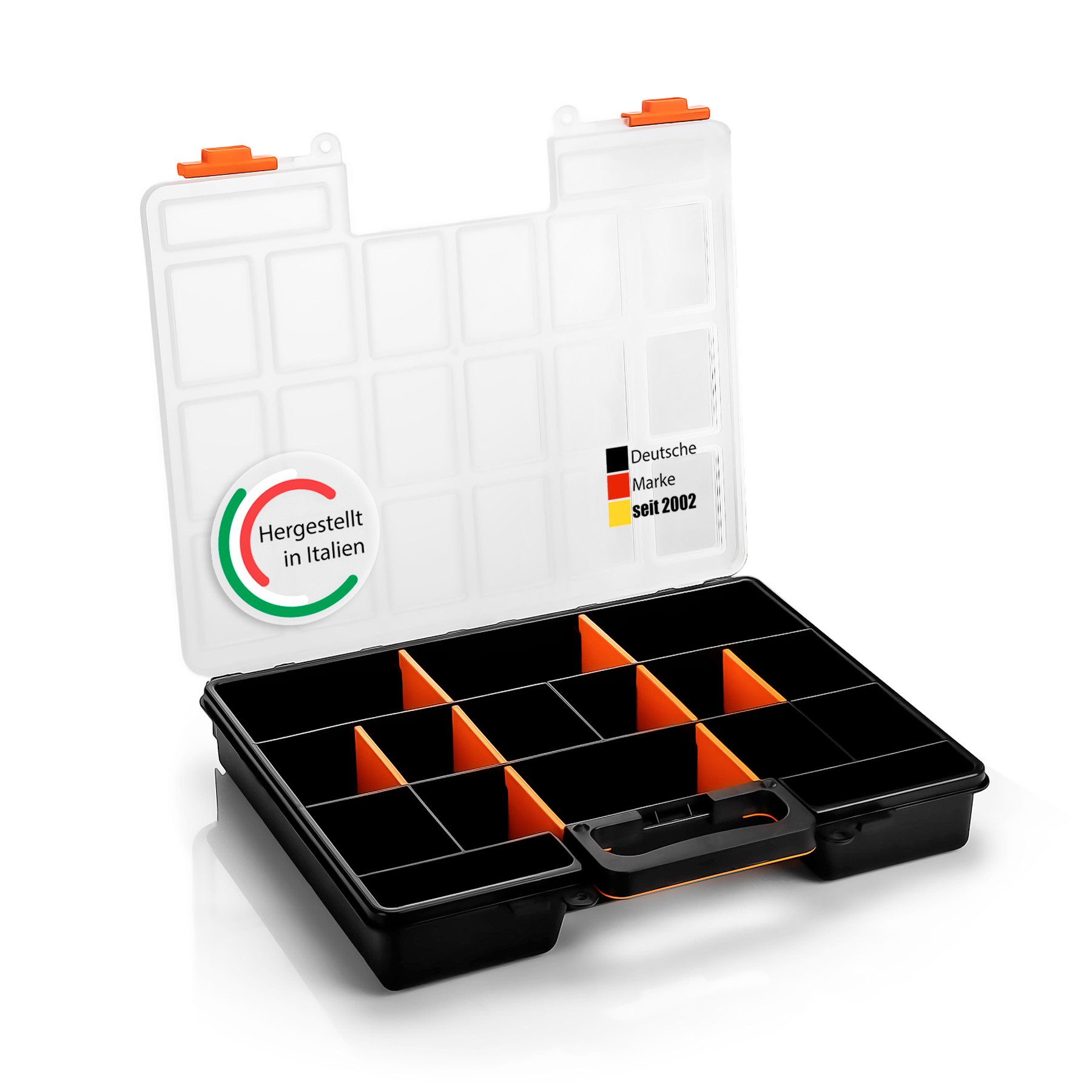 Sortimentskasten Sortierboxen stapelbar 38x33x6cm praktische leer Organizer Box