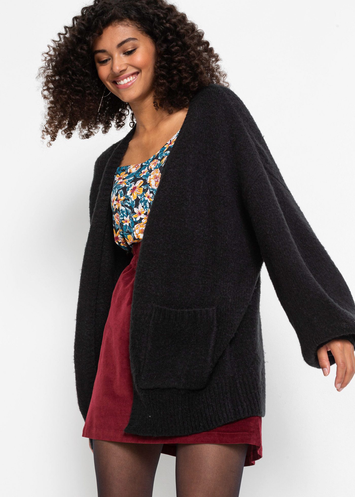 bonprix Strickjacke Oversize-Strickjacke