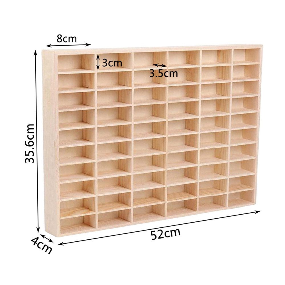 CHZIMADE Deko-Wandregal 60-Fächer Holz-Sammlung für 1:64 günstig online kaufen