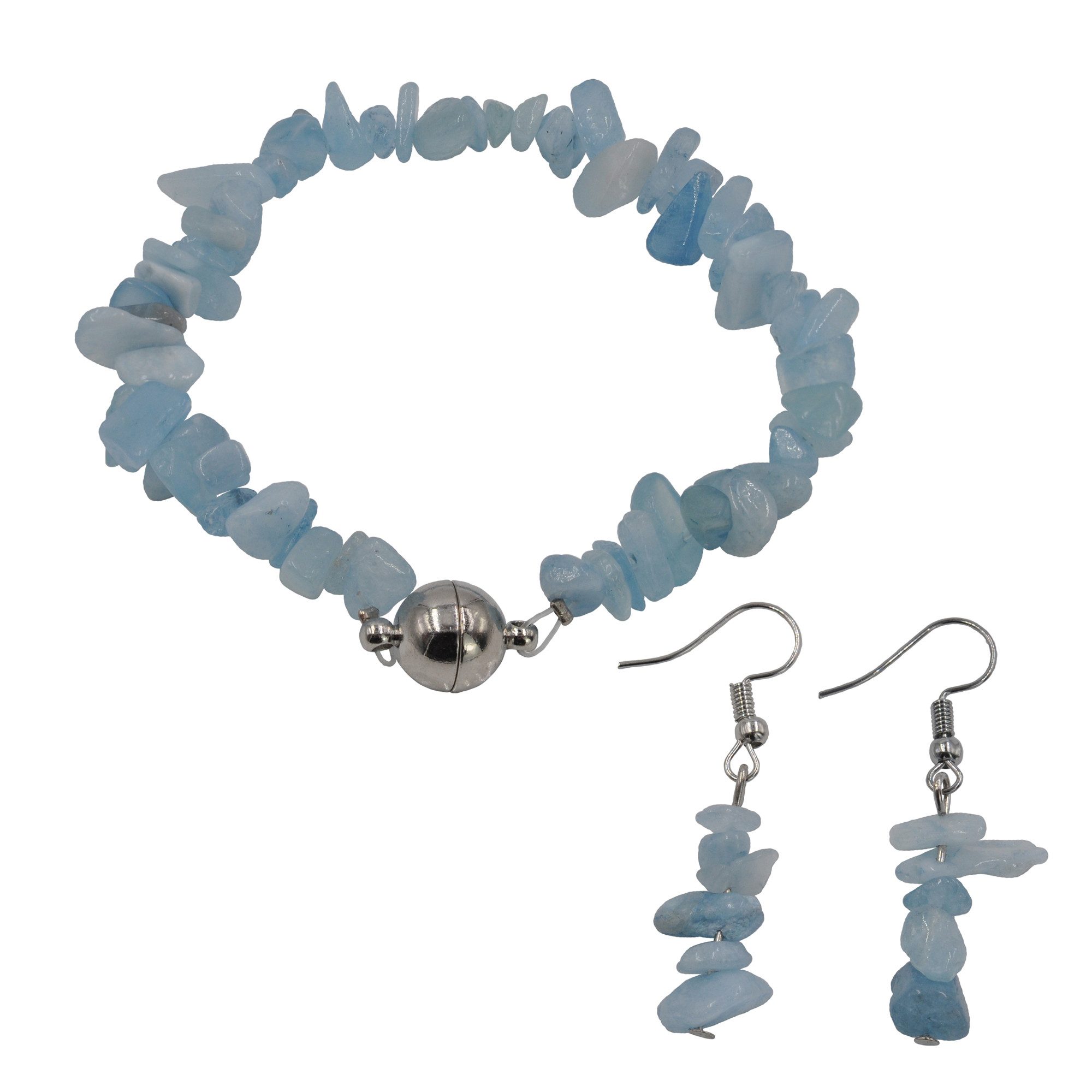Steuer Paar Ohrhänger Metall Aquamarine hellblau