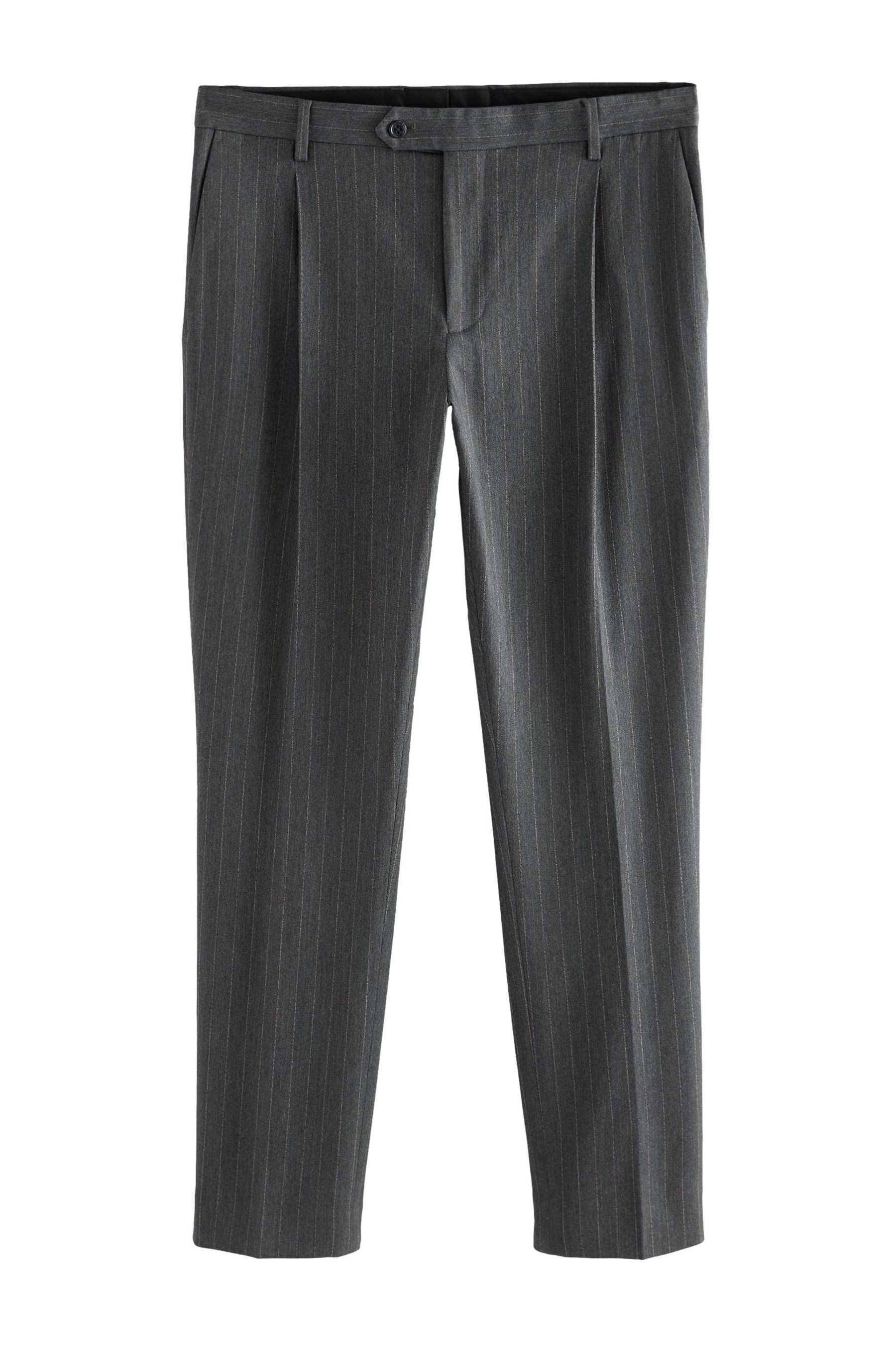 Anzughose Relaxed Fit Anzughose mit Streifen