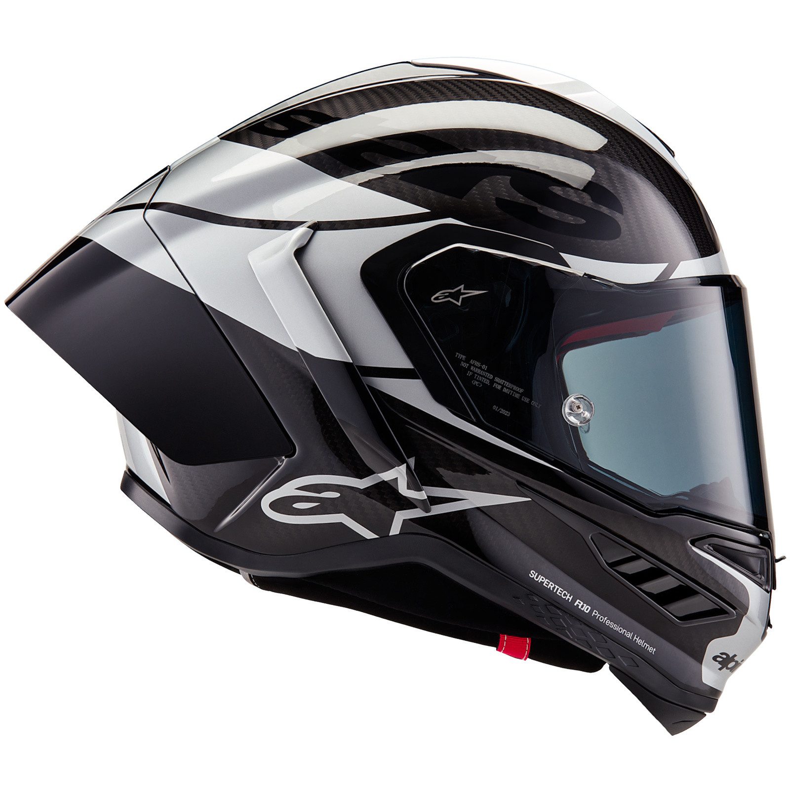 Alpinestars Motorradhelm Alpinestars Supertech R10 Element Integralhelm Schwarz/Carbon/Silber (1er Set), integralhelm motorrad