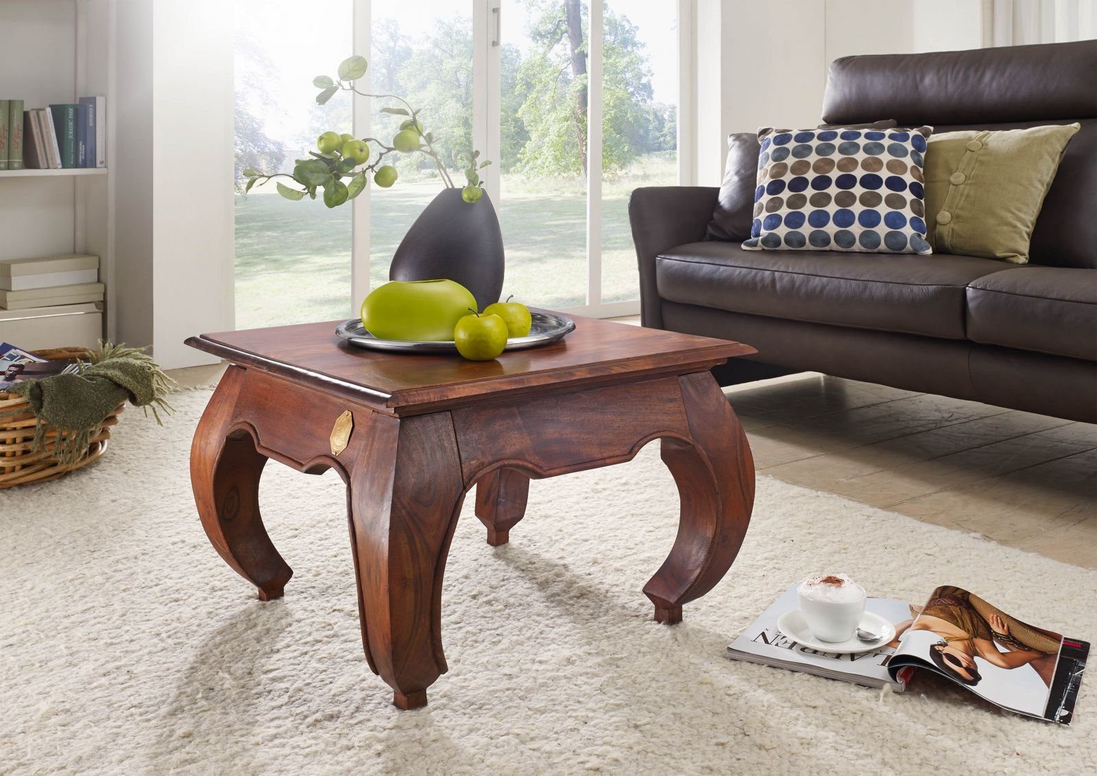Massivmoebel24 Couchtisch OPIUM (Couchtisch im Landhausstil, günstig online kaufen