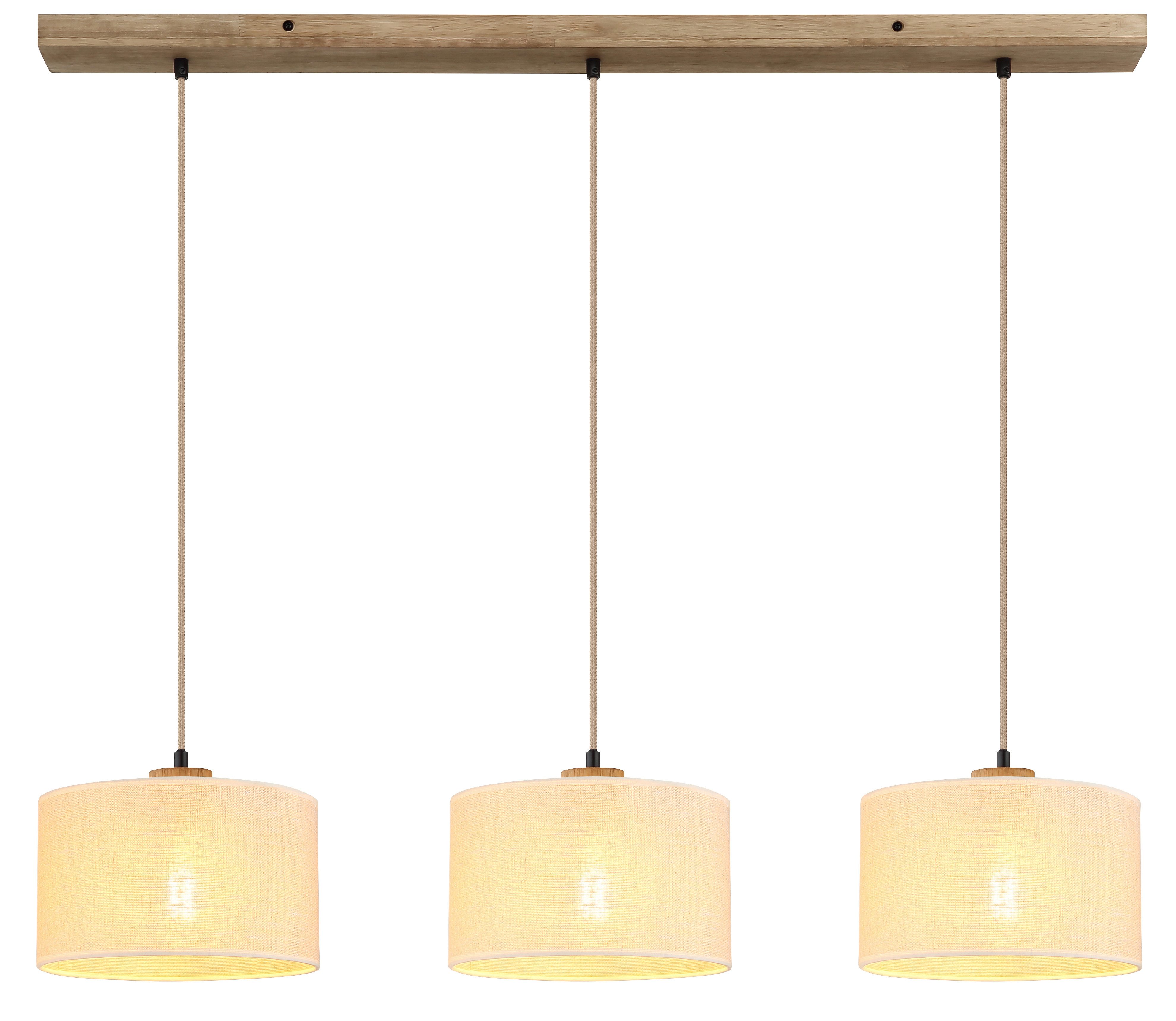 NOWA Hängeleuchte JULE, ohne Leuchtmittel, Hängeleuchte mit Leinen, natürliches Design, warm & gemütlich
