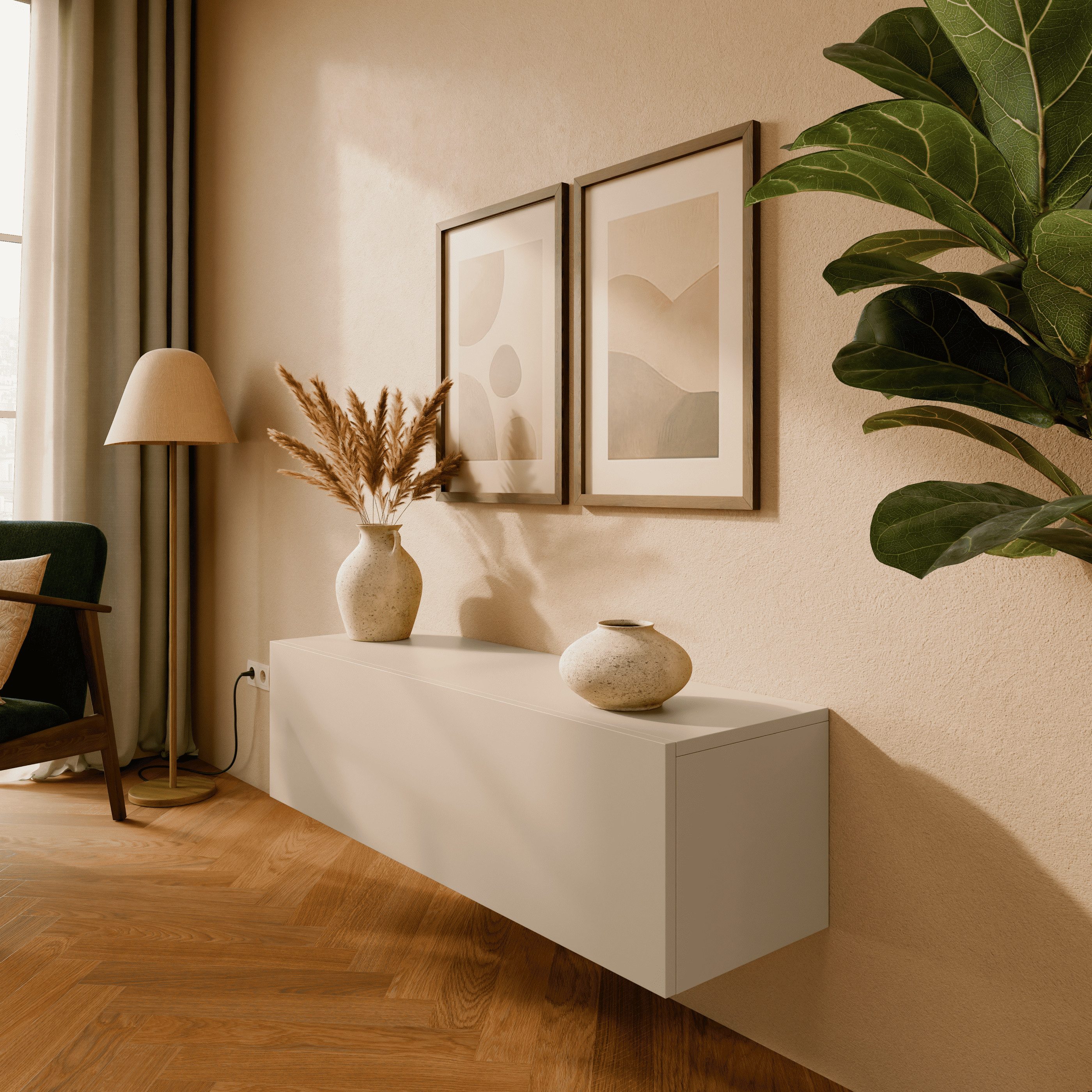 Platan Room Lowboard Kira, TV Schrank Fernsehschrank 105 / 140 / 210 / 280 günstig online kaufen