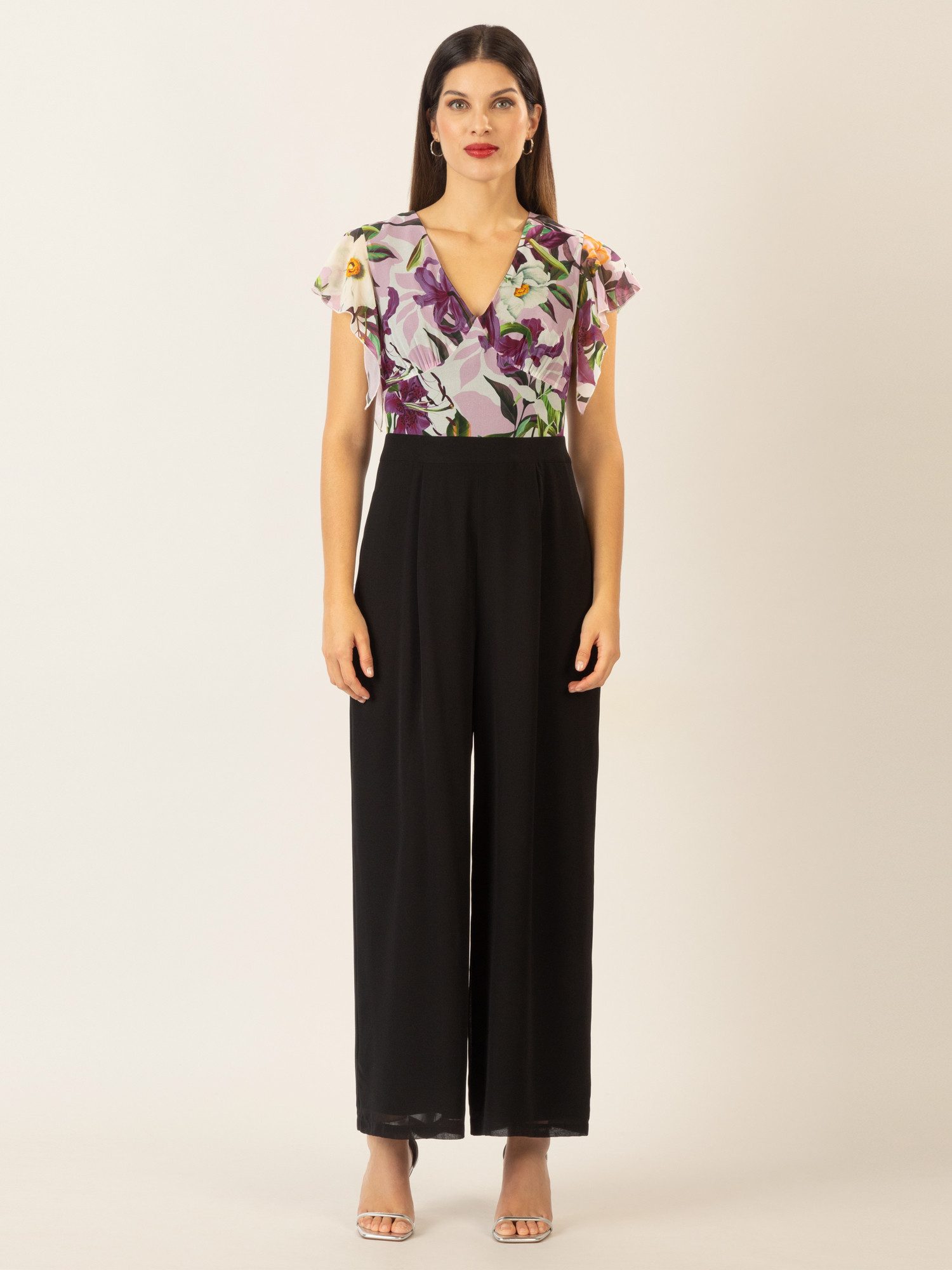 Apart Jumpsuit aus unifarbenem und bedruckten günstig online kaufen