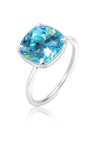 Elli Verlobungsring »mit einzigartigem Kristall in Hellblau«