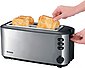 Severin Toaster AT 2509, 2 lange Schlitze, 1400 W, hochwertiger hochwertiges, wärmeisolierendes und doppelwandiges Edelstahl-Gehäuse, mit Brötchenaufsatz, Platz für bis zu 4 Brotscheiben, Bild 8