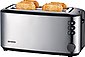 Severin Toaster AT 2509, 2 lange Schlitze, 1400 W, hochwertiger hochwertiges, wärmeisolierendes und doppelwandiges Edelstahl-Gehäuse, mit Brötchenaufsatz, Platz für bis zu 4 Brotscheiben, Bild 2