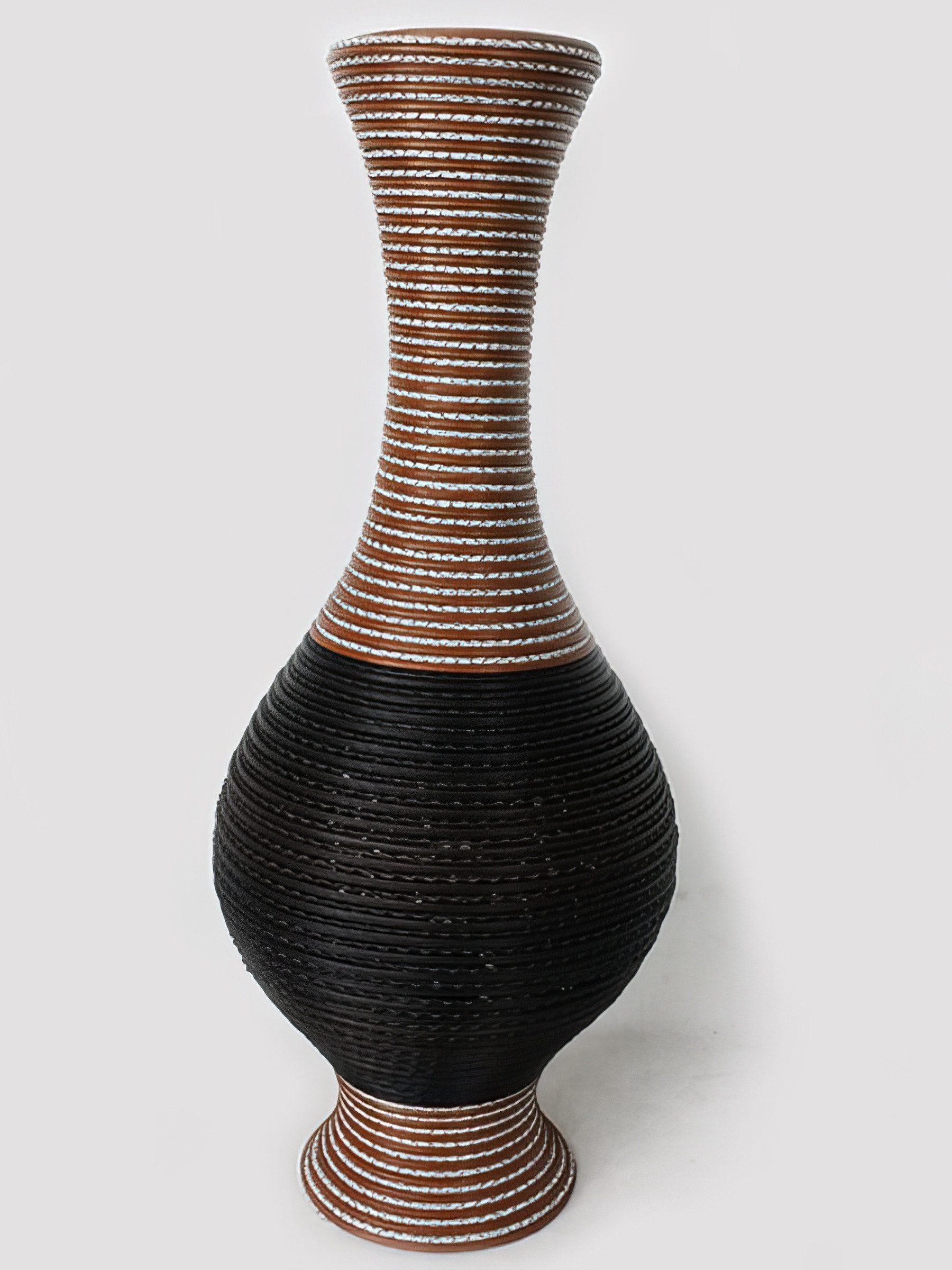 Yudu Bodenvase Bodenvase Blumenvase Pflanztopf Flechtvase Kunststoffbändern
