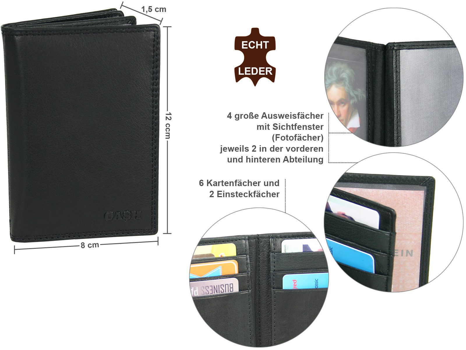 CA$H Geldbörse Mini-Geldbörse, Schlüsseltasche, Ausweishülle, Passhülle, günstig online kaufen