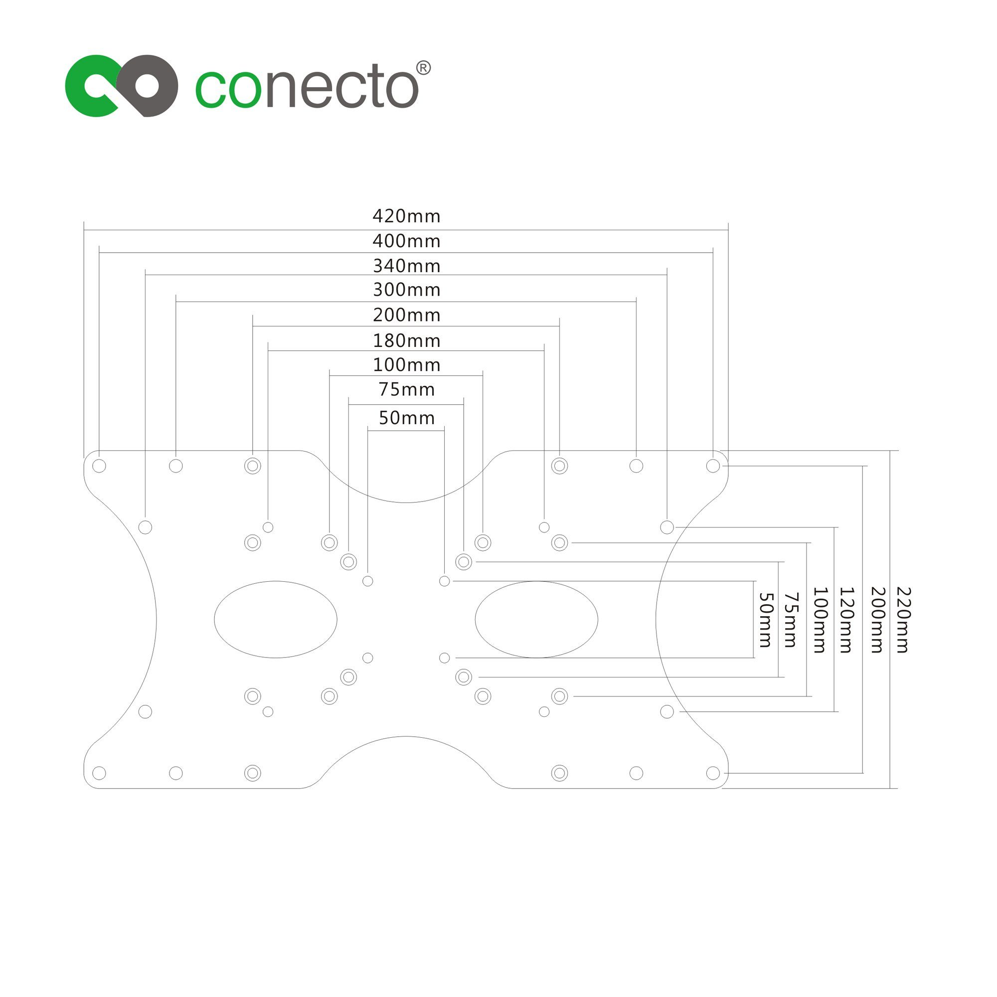 conecto & conecto® TV-Wandhalterung Universeller Monitor TV - VESA Adapter Wandhalterungen für