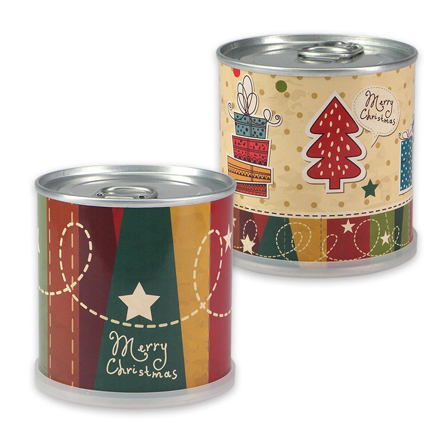 Anzuchttopf Weihnachtsbaum in der Dose Geschenk zu Weihnachten 2er Set Nostalgisch