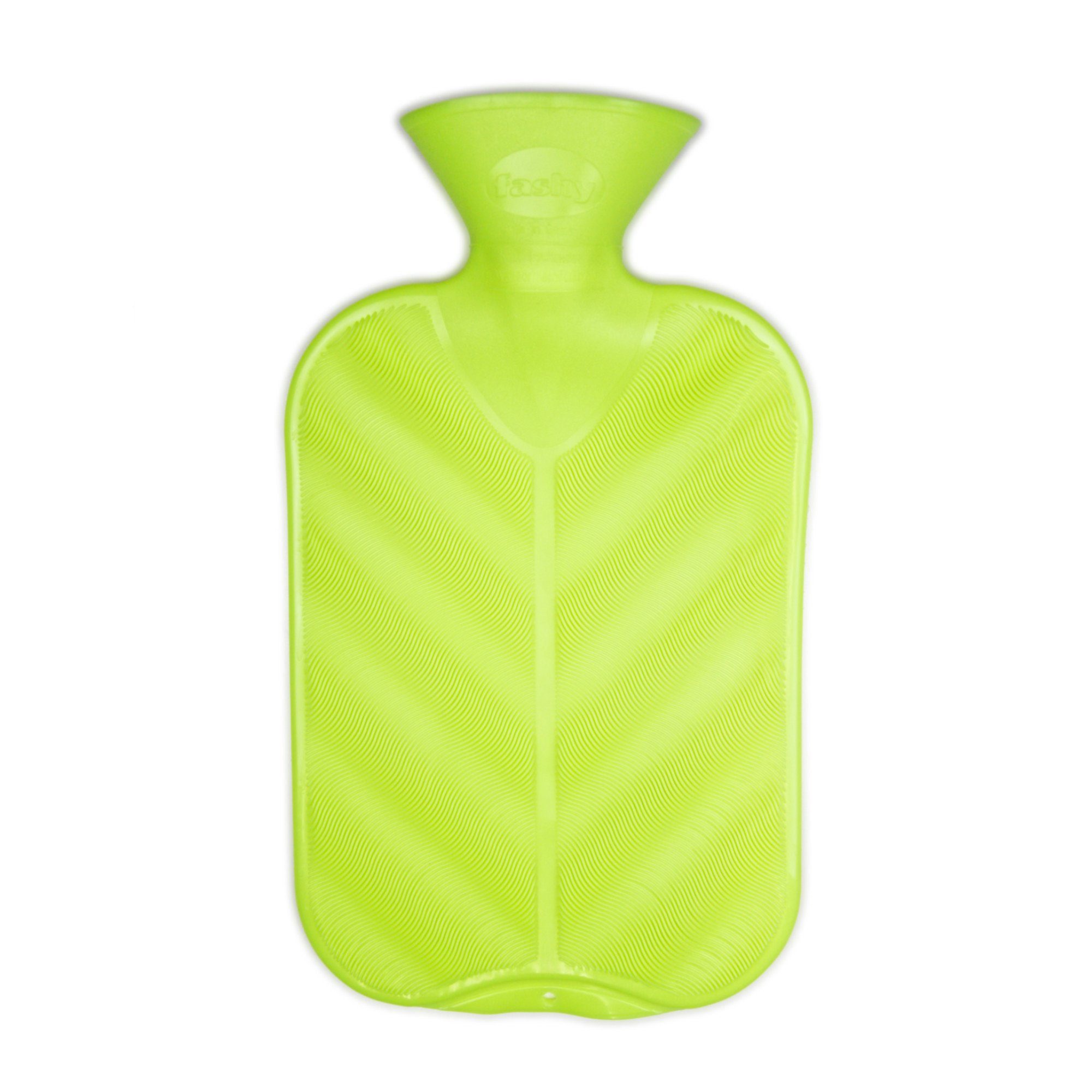 Fashy Wärmflasche Fashy Wärmflasche Halblamelle 2,0L mit 3D Wellen Neon grün