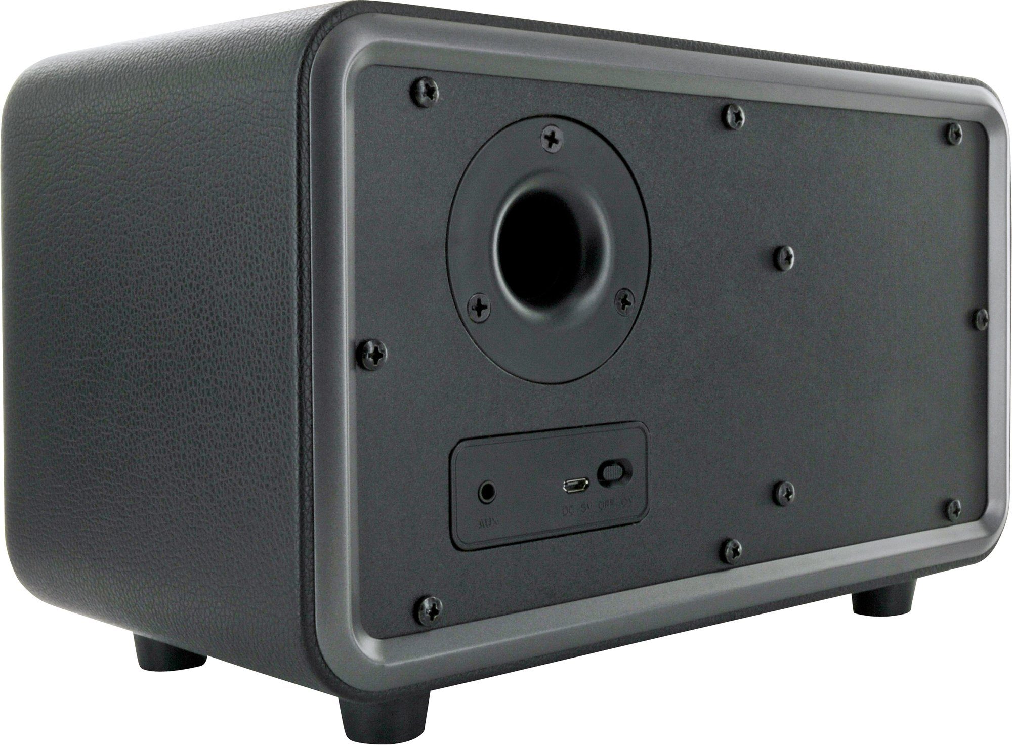 Schwaiger 661729 Bluetooth-Lautsprecher (Klinkenanschluss, Bluetooth, 24 W, Retro Design)