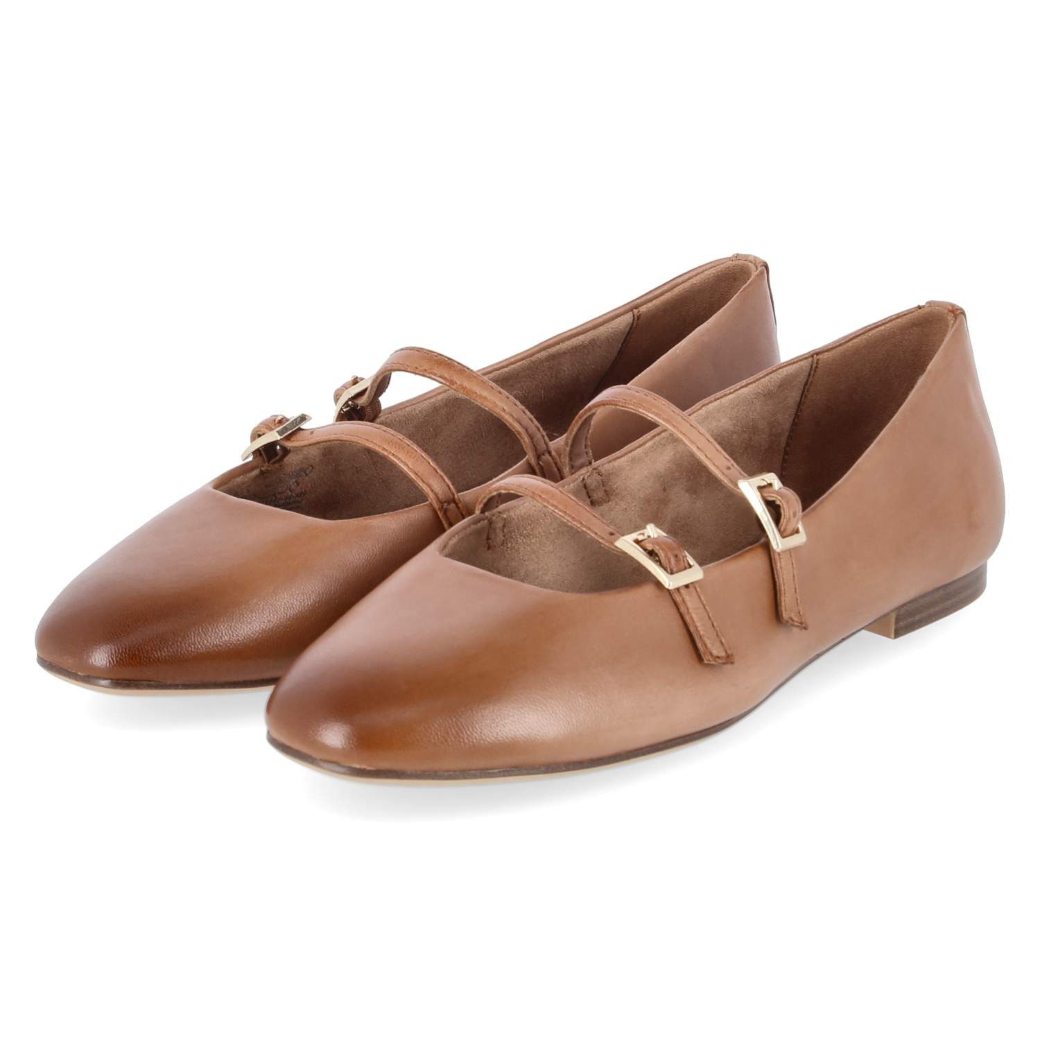 Tamaris 1-22142-44-305 Damen Glattleder brown Ballerina
