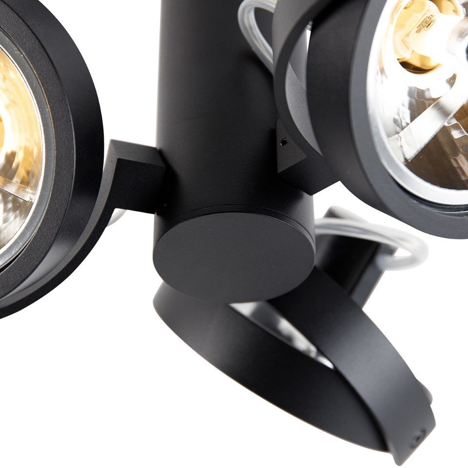 Qazqa LED Aufbaustrahler Goes, ohne Leuchtmittel, Warmweiß, QAZQA Aufbau­spot, g9, Schwarz, Metall, Modern
