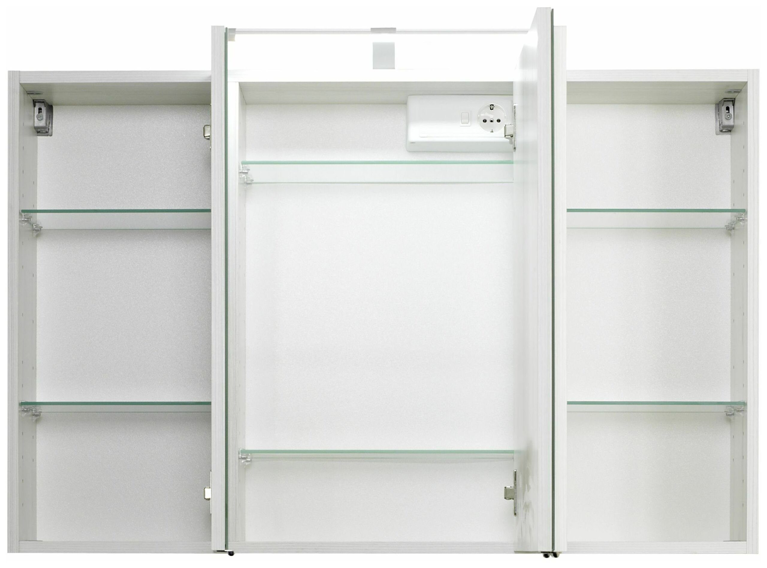 HELD MÖBEL Spiegelschrank Cardiff 100 cm inkl. Beleuchtung graphitgrau