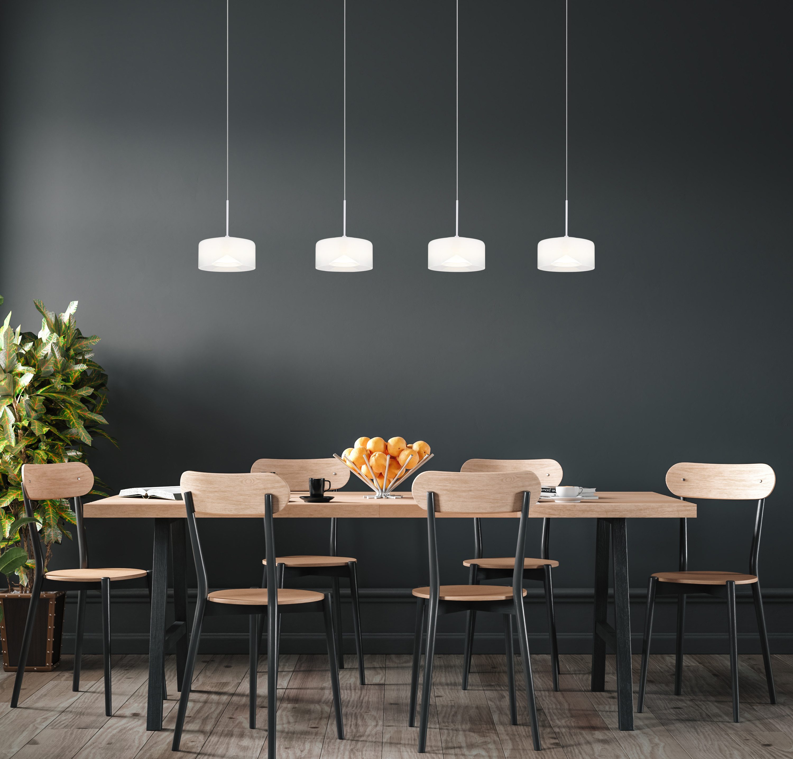 GLOBO LIGHTING LED Pendelleuchte BELINDA, LED fest integriert, Tageslichtweiß, Hängelampe/Hängeleuchte/Wohnzimmer/Esstisch/elegant